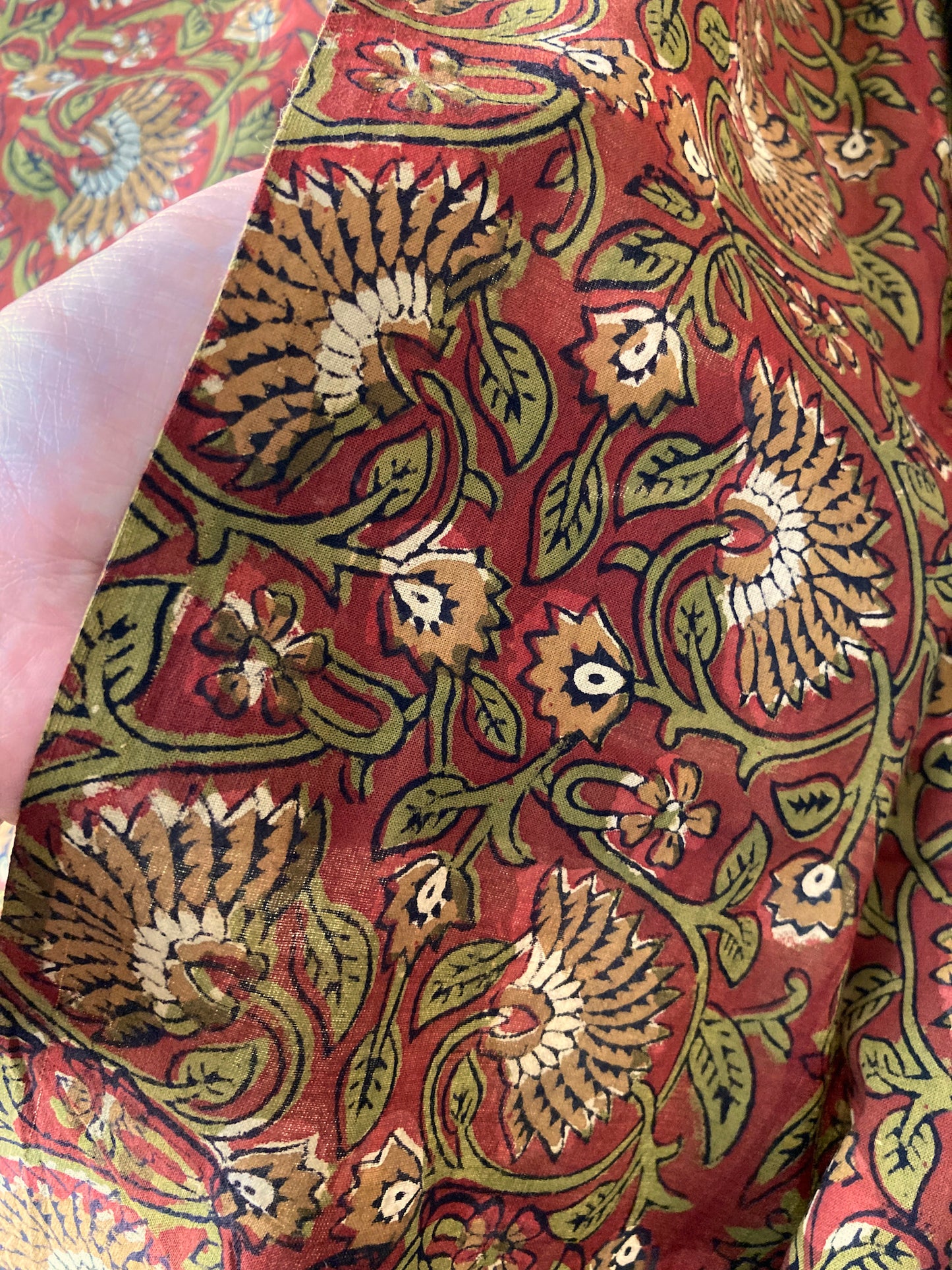 Hand Block Printed Fabric Bagru Fabric #179-16