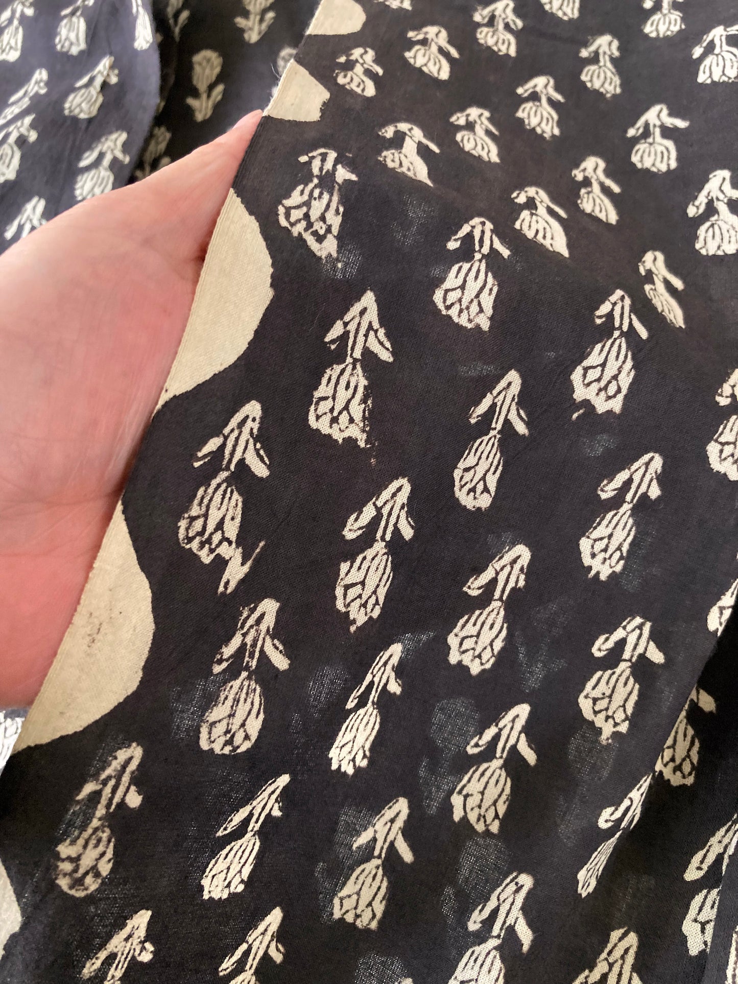 Hand Block Printed Fabric Bagru Fabric #185-5