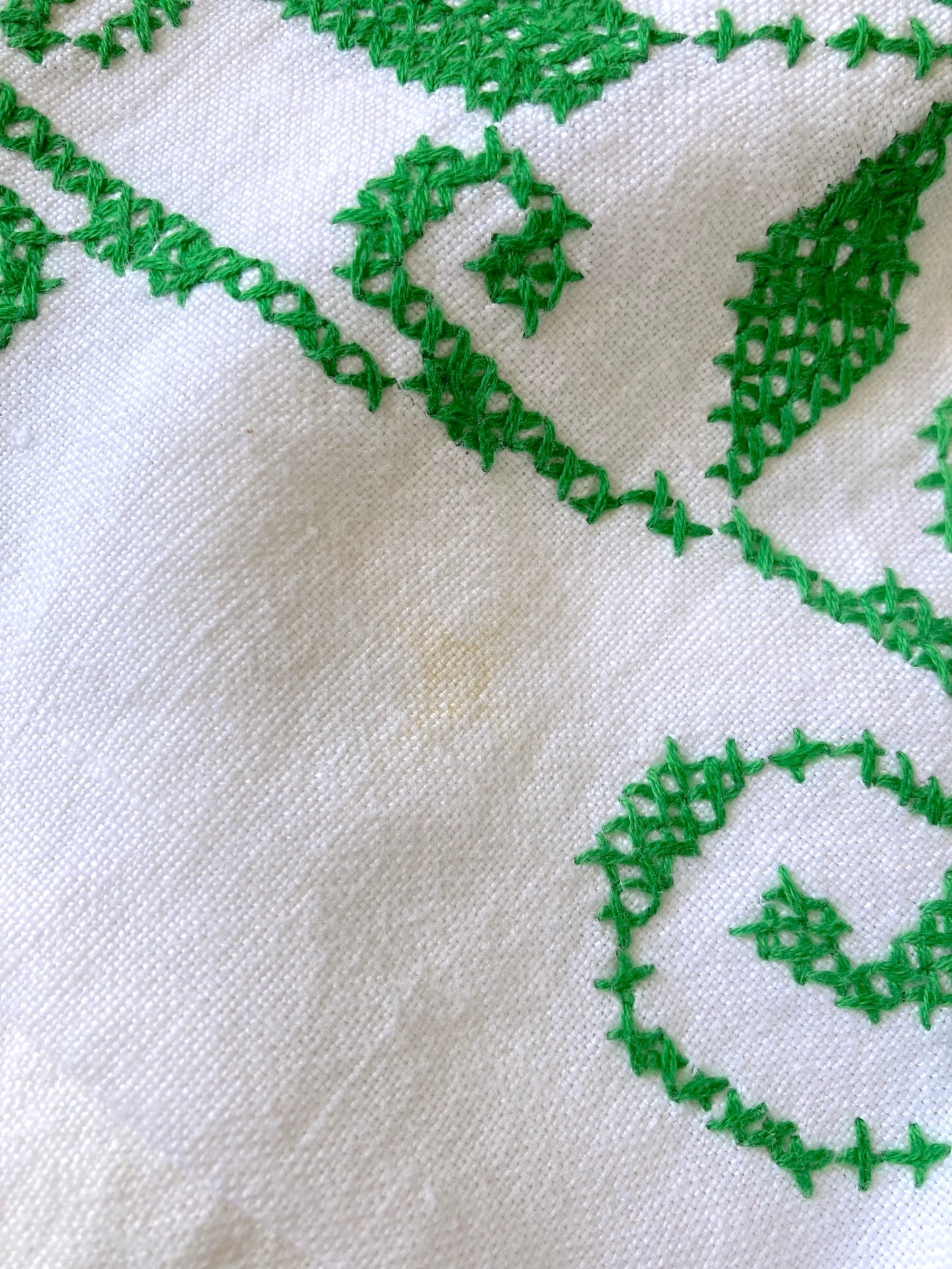 ヴィンテージ 刺繍 リネン 生地 パッチワーク ショートパンツ