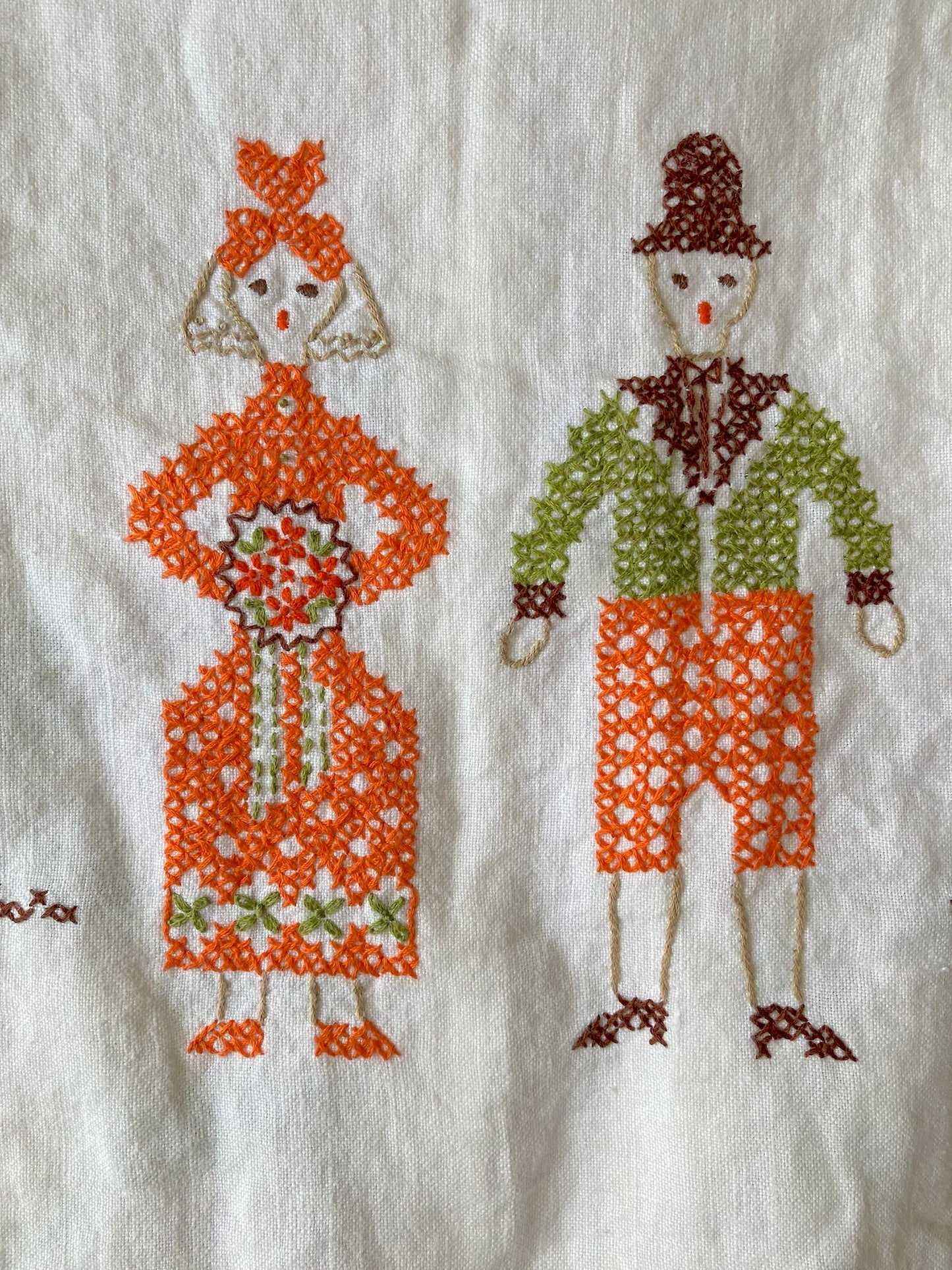 ヴィンテージ リネン 刺繍 リボン 羽織り 半袖シャツ