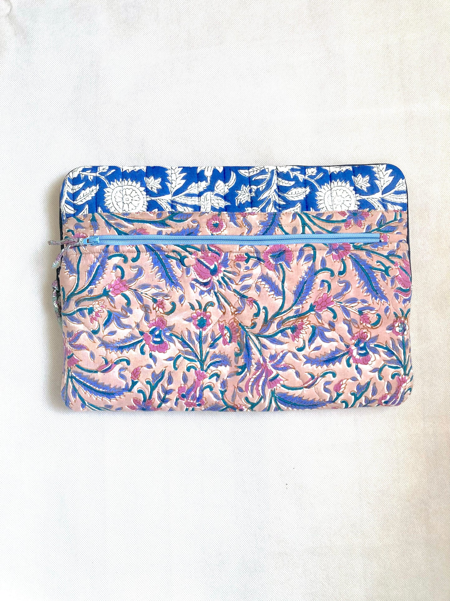 【custom order】ハンドブロックプリント生地 ラップトップ / タブレット PC パソコンケース / カバー