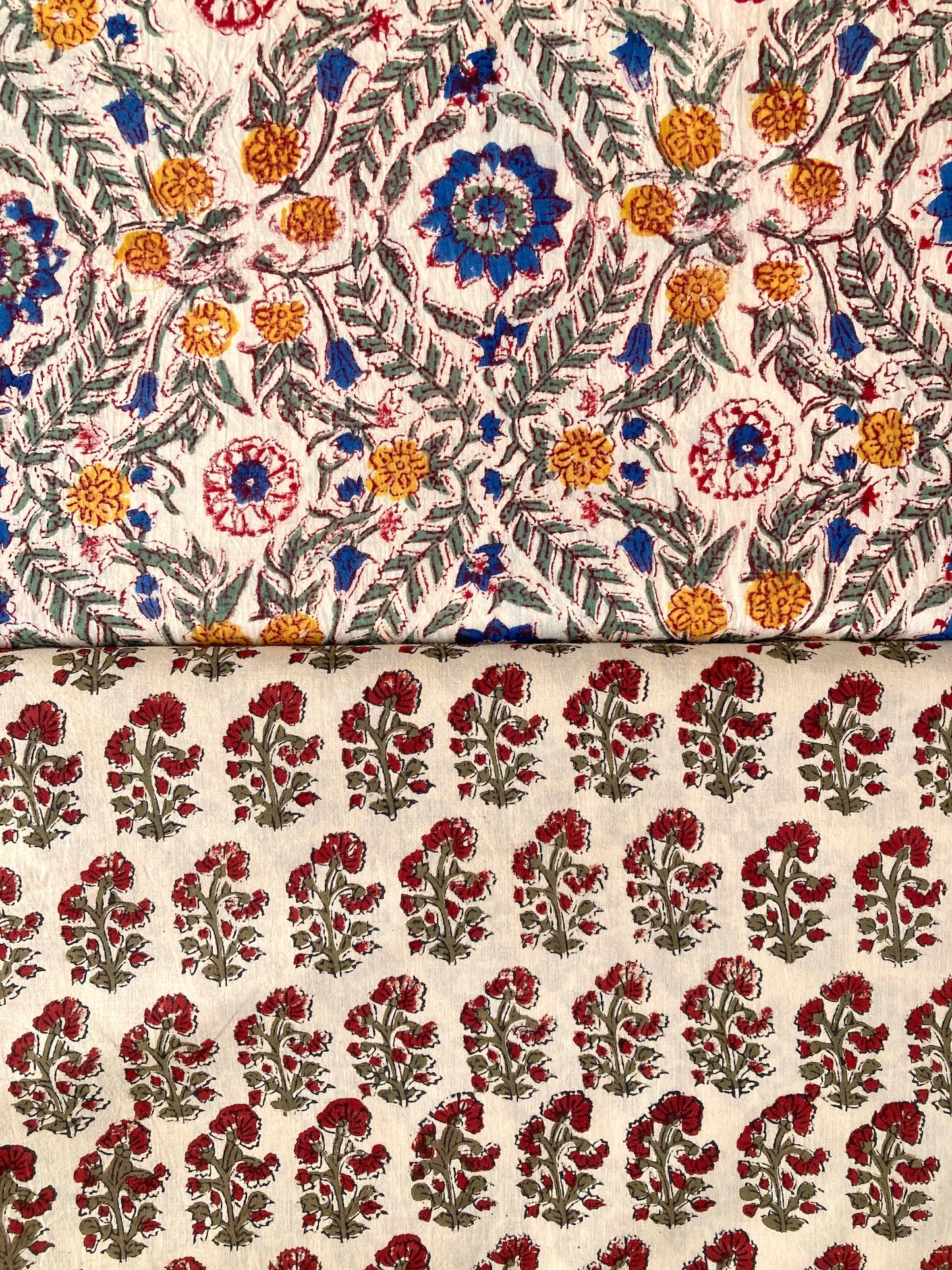 ハンドブロックプリント バグルー コットンプリント生地  #287-18