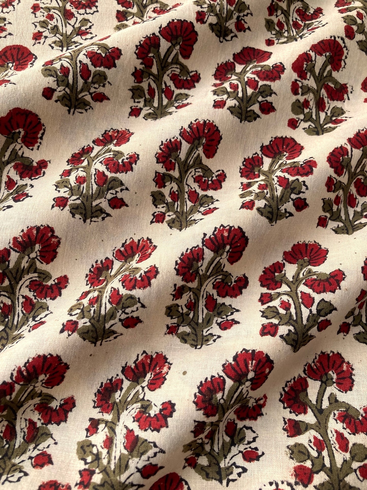 ハンドブロックプリント バグルー コットンプリント生地  #287-18