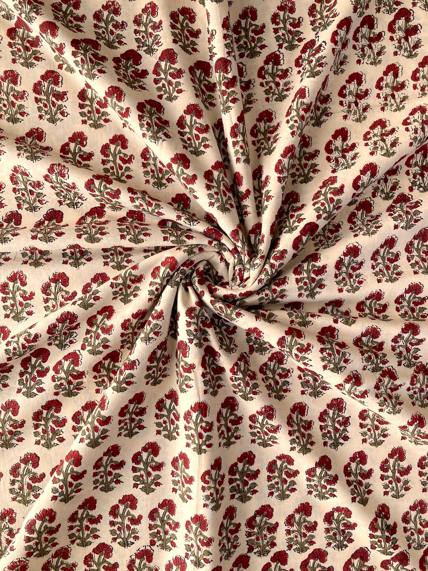 ハンドブロックプリント バグルー コットンプリント生地  #287-18