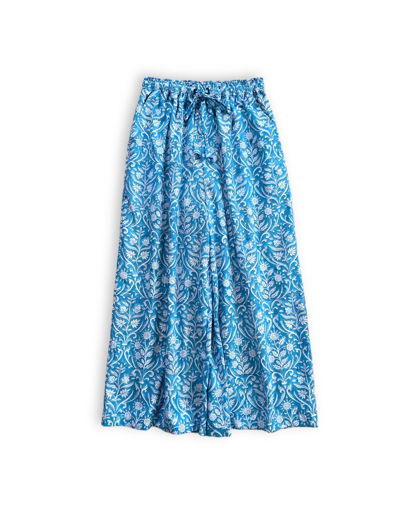 Hand Block Print Fabric Cotton Easy Pants 【custom order】 MARY