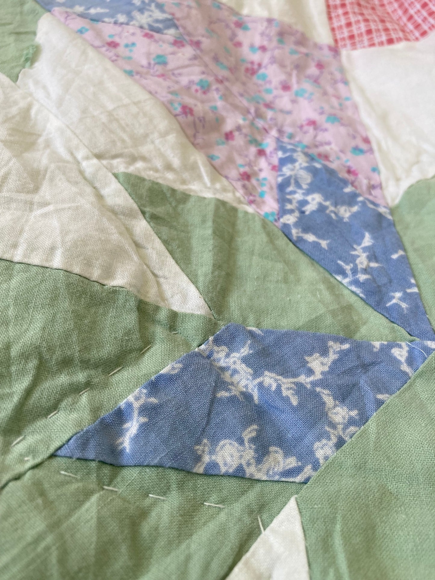 Unique Patchwork Jacket Made from Vintage Quilted Cotton