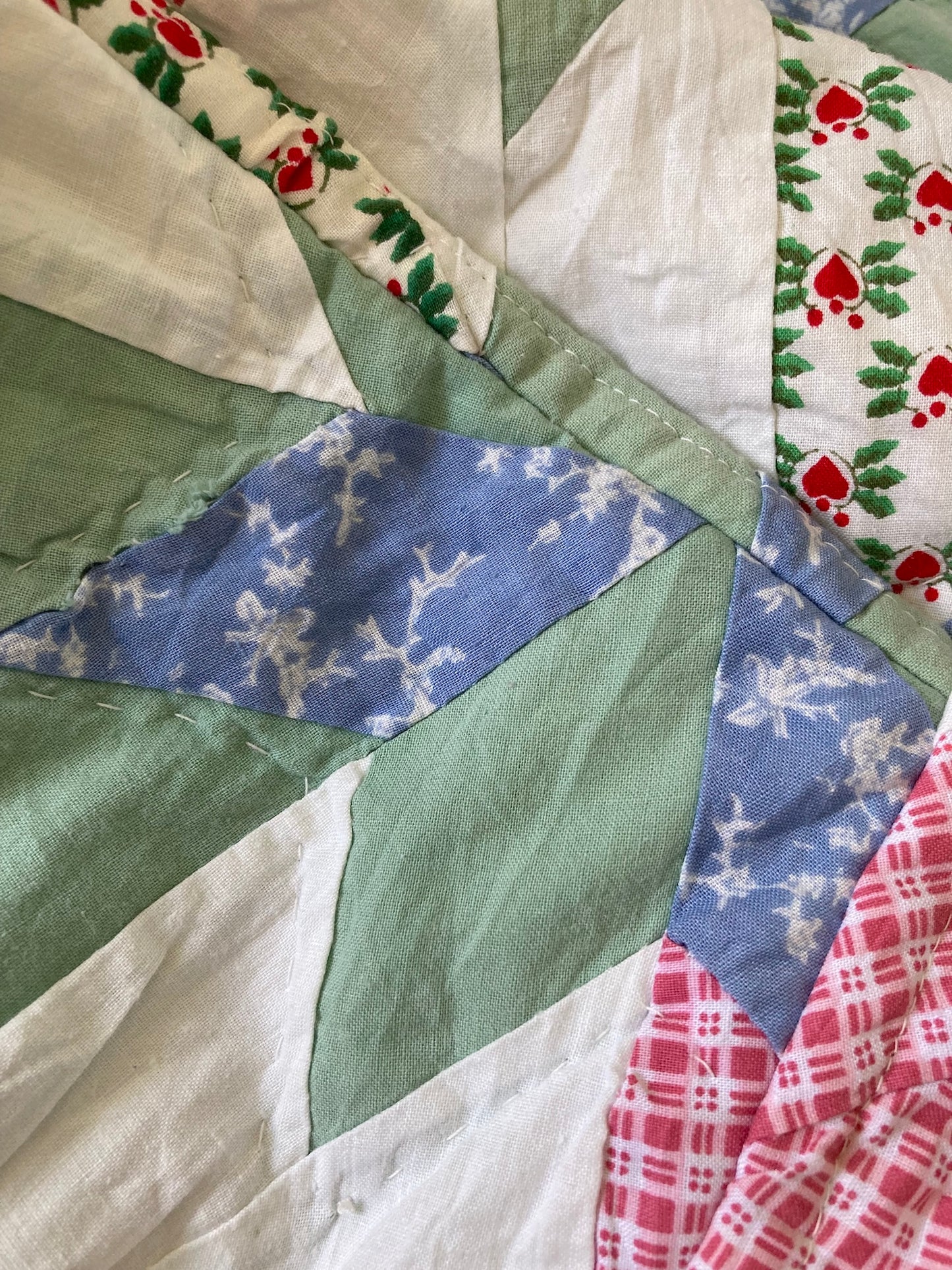 Unique Patchwork Jacket Made from Vintage Quilted Cotton