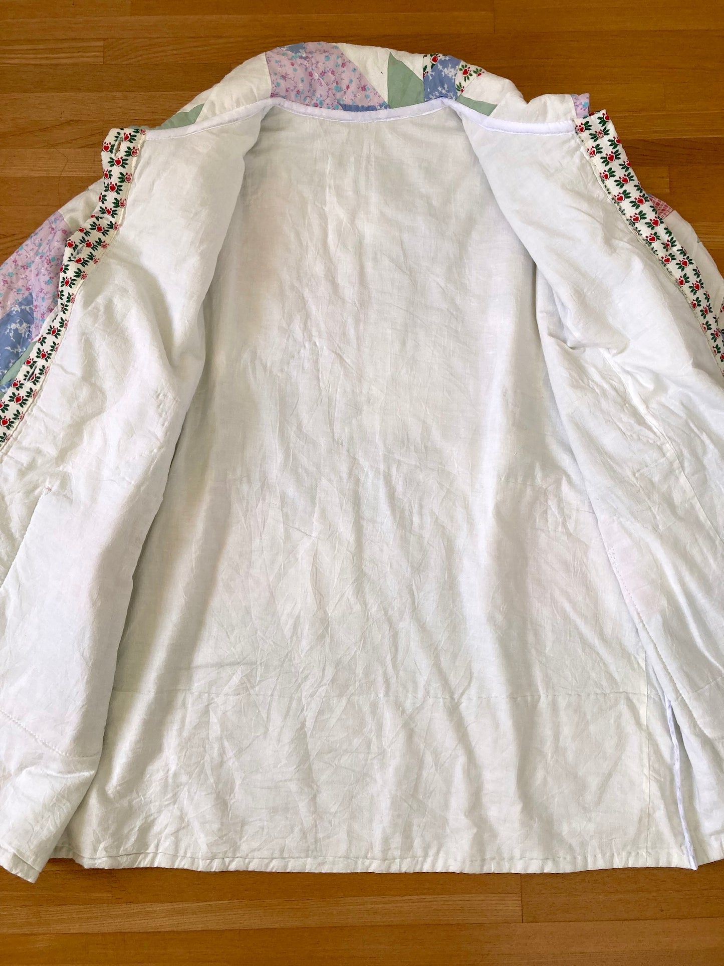 Unique Patchwork Jacket Made from Vintage Quilted Cotton