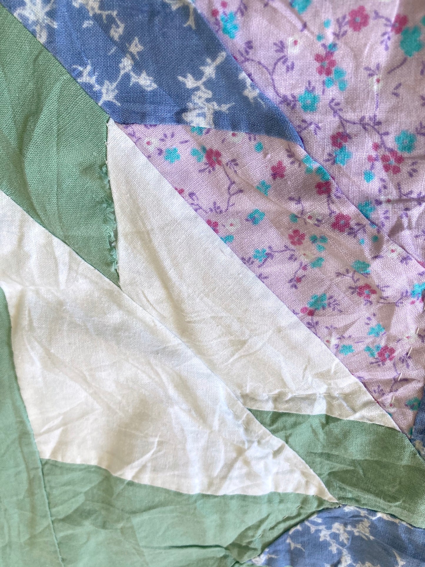 Patchwork-Style Wide Pants Made from Vintage Quilted Fabric