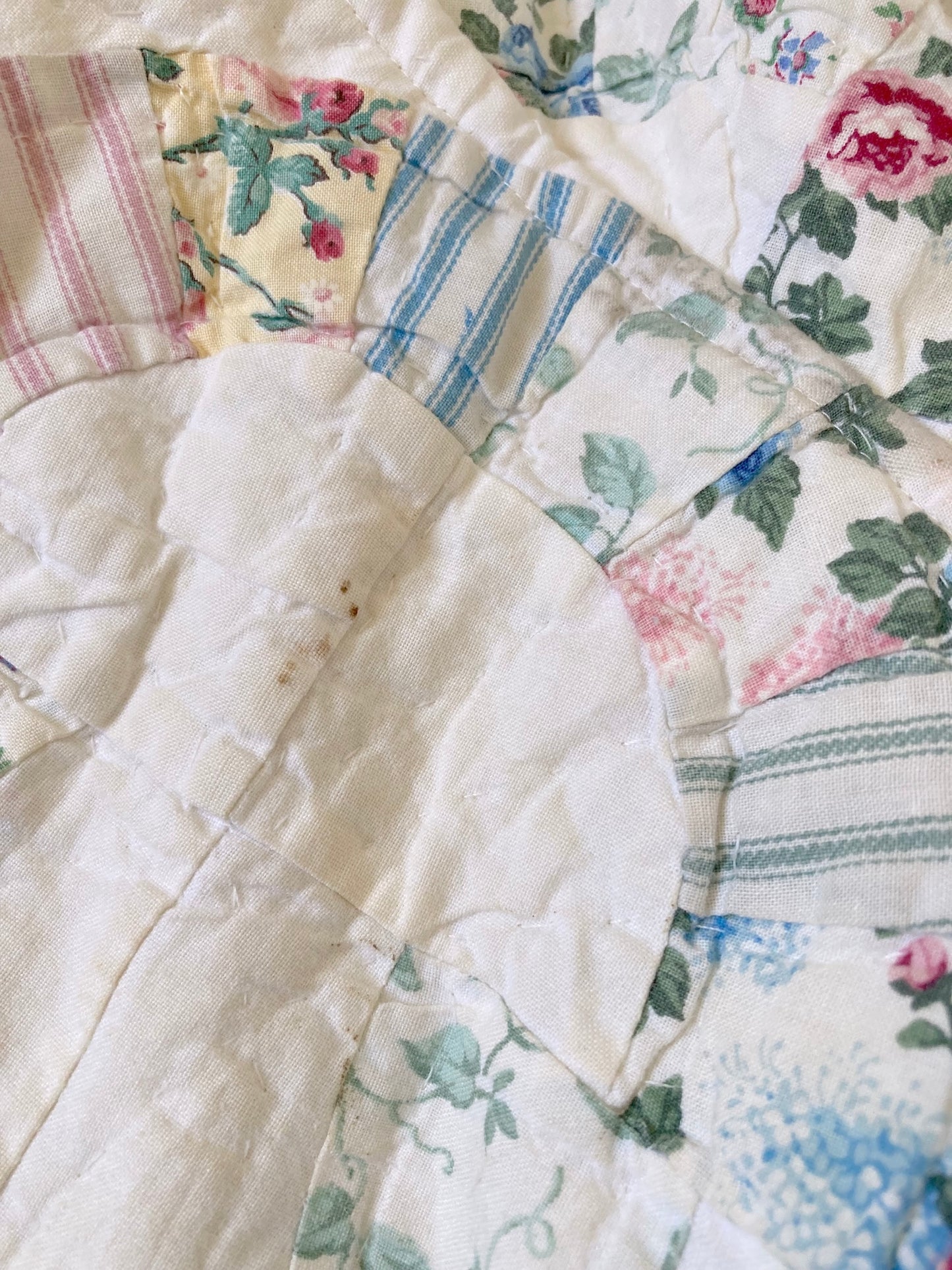 One-of-a-Kind Vintage Quilt Jacket with Scallop Trim