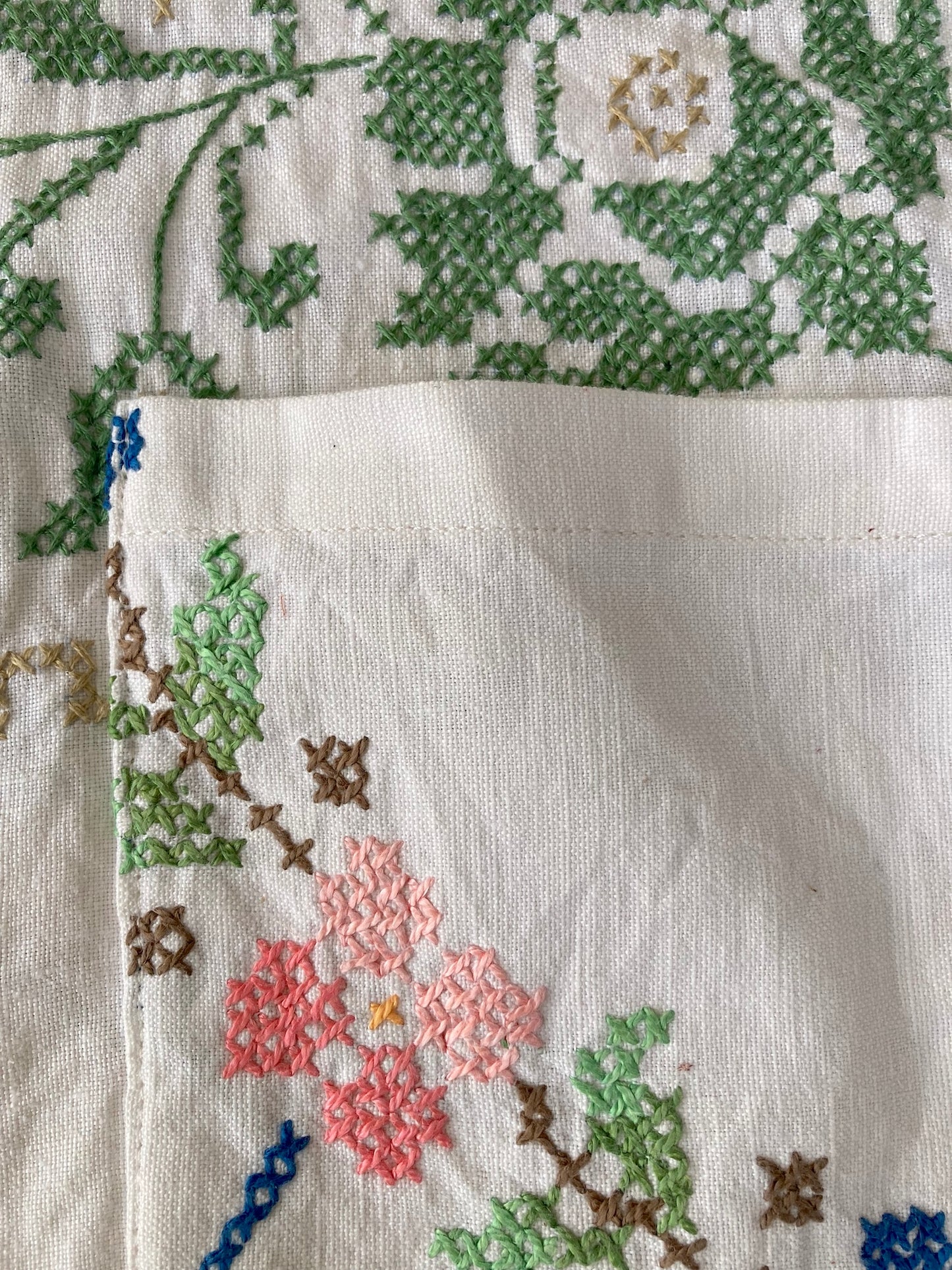 Vintage Embroidery Upcycled Button-Front Shirt - Embroidered Textile Remade