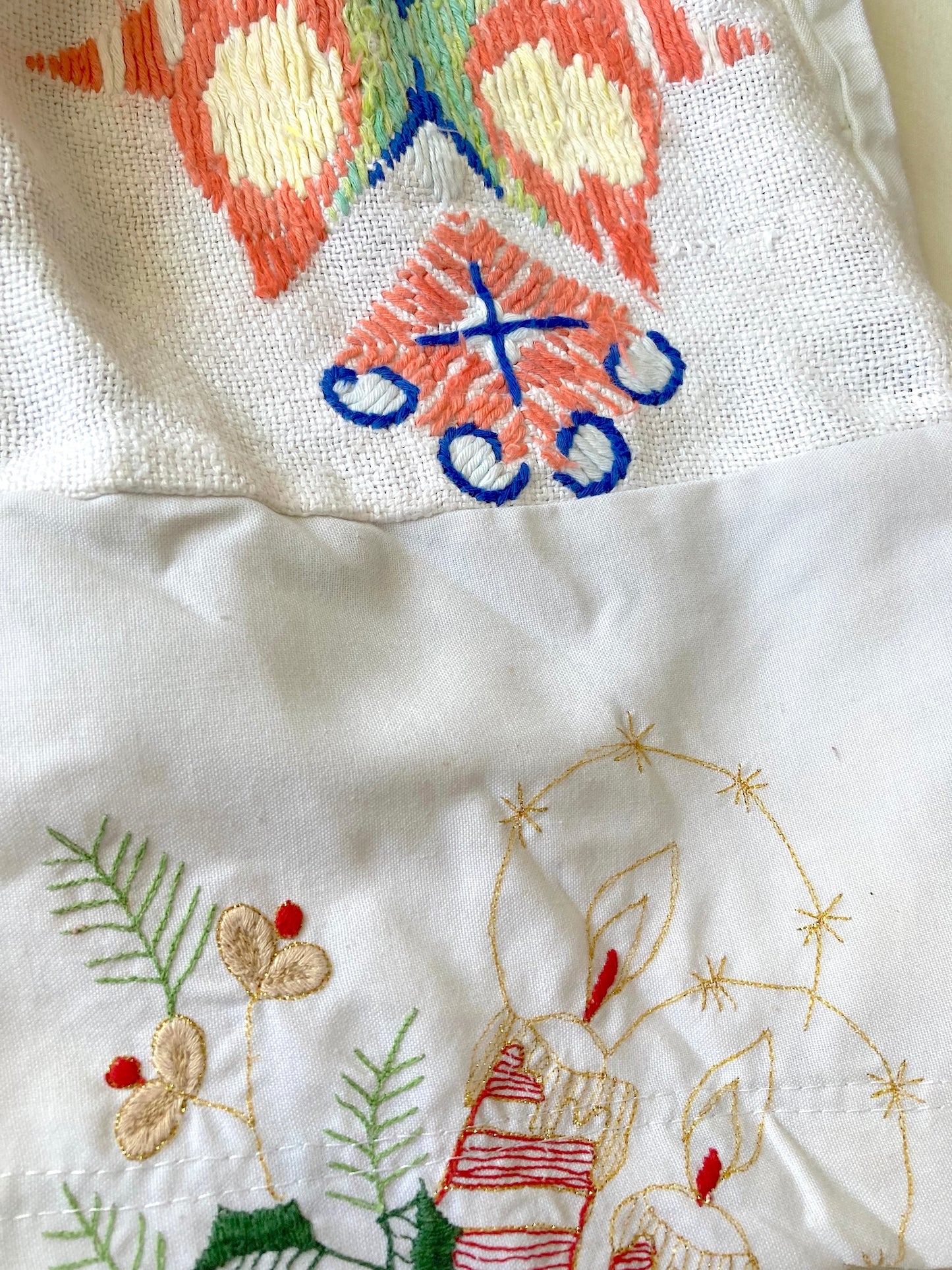 ヴィンテージ 刺繍 コットン生地 パッチワーク ショートパンツ