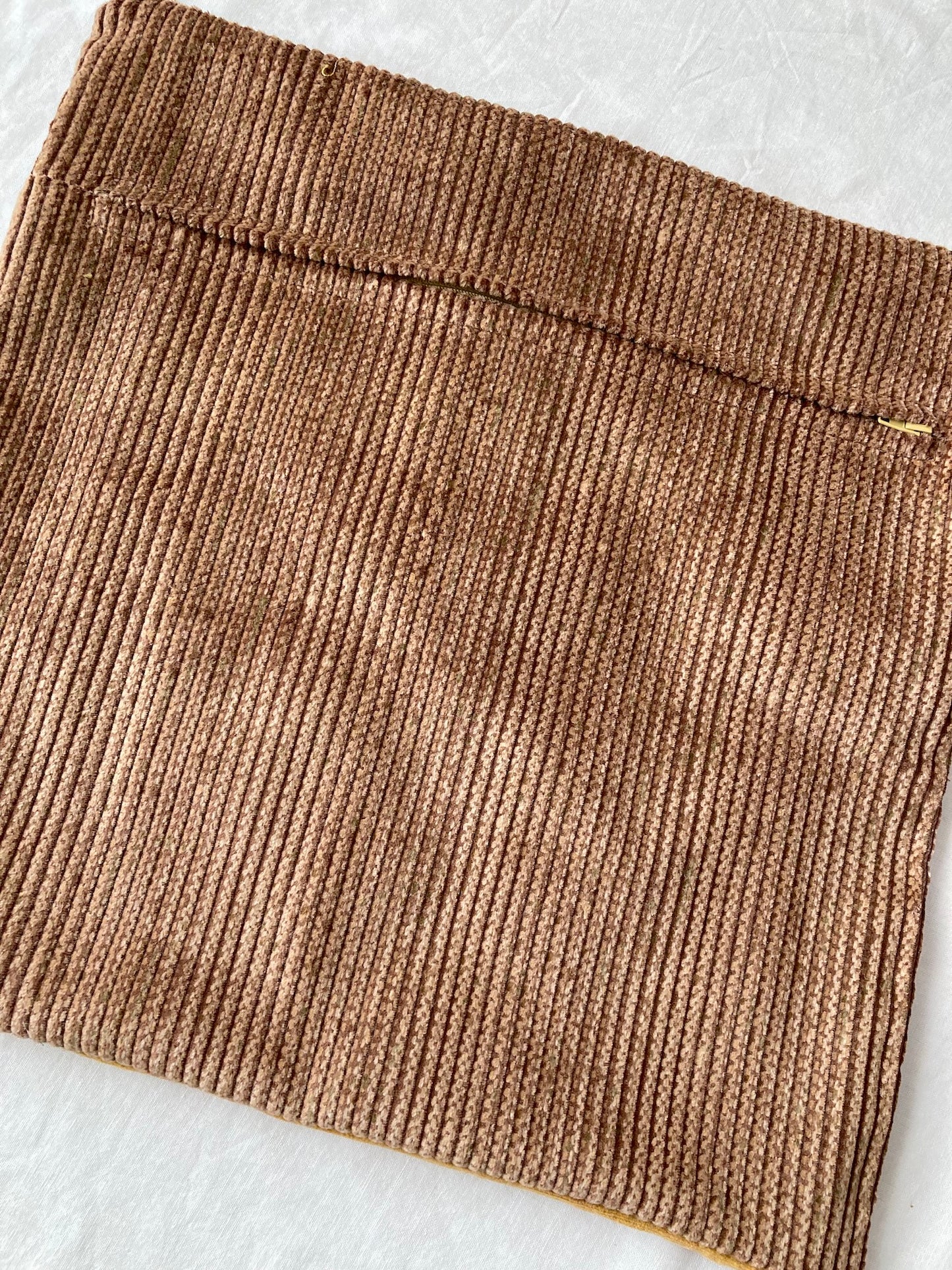 Vintage Mustard Velvet & Wool Needlepoint Cushion Cover