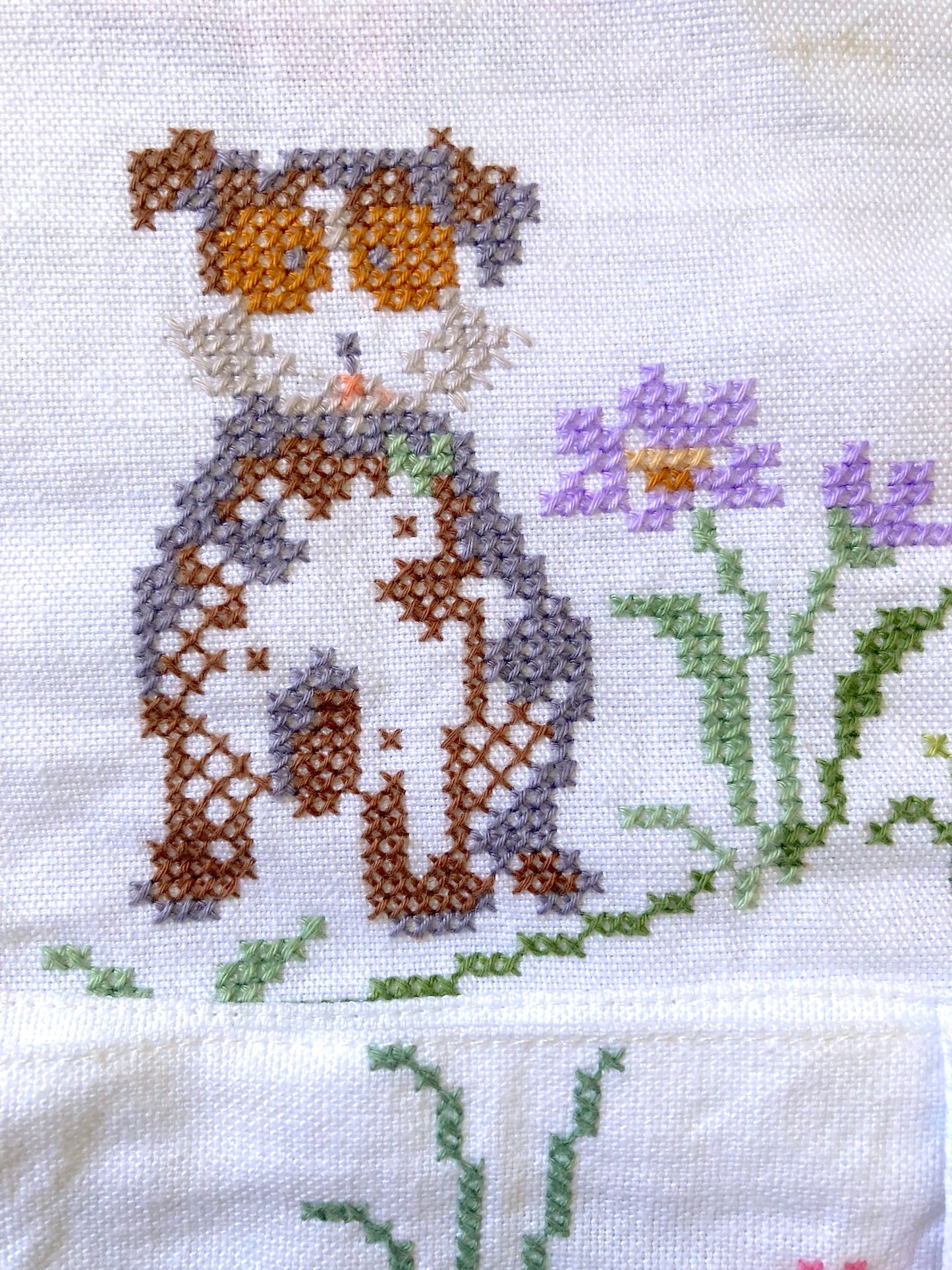 Upcycled Pants Made from Colorful Vintage Embroidered Cotton Fabric