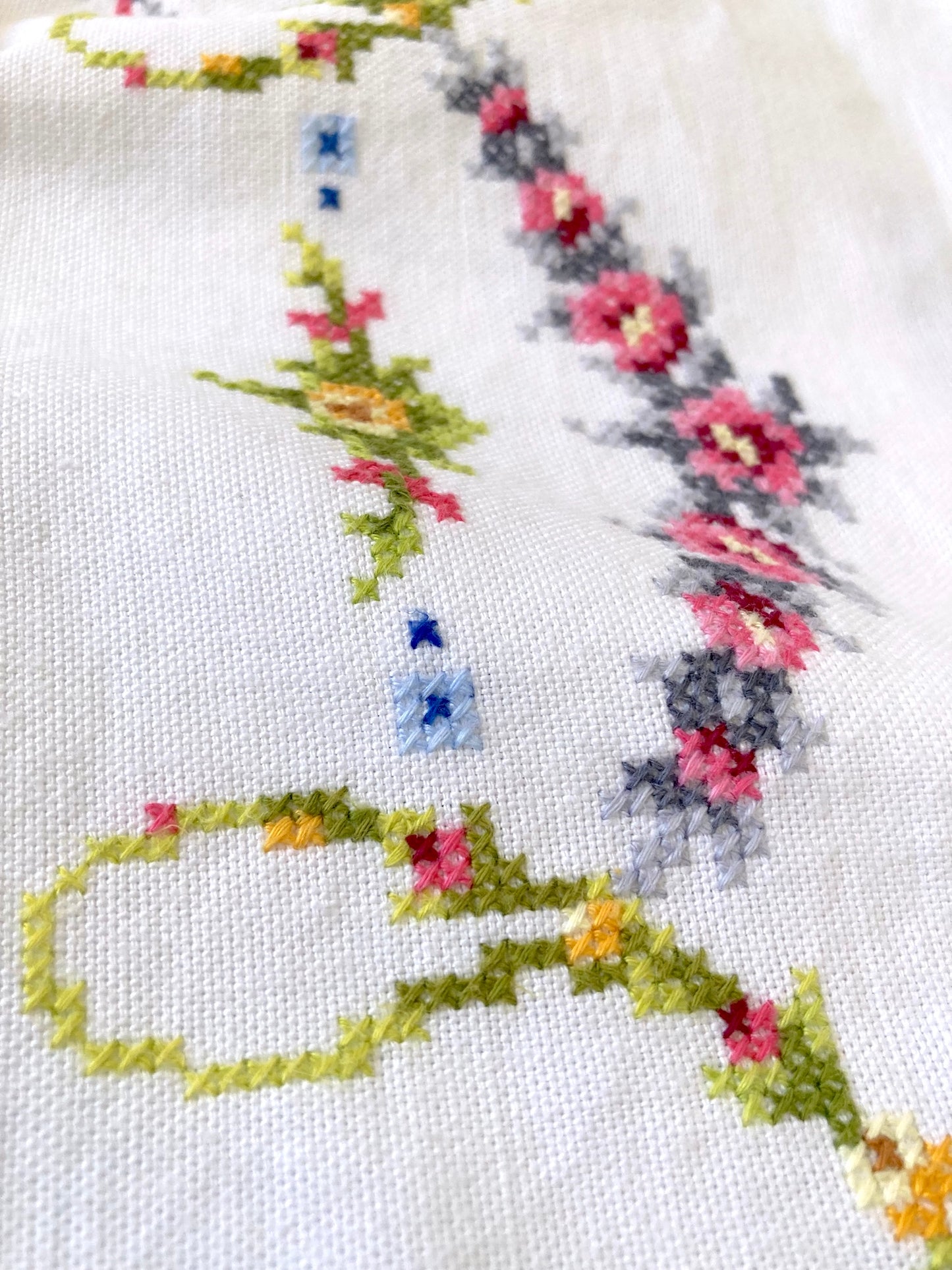 Upcycled Pants Made from Colorful Vintage Embroidered Cotton Fabric