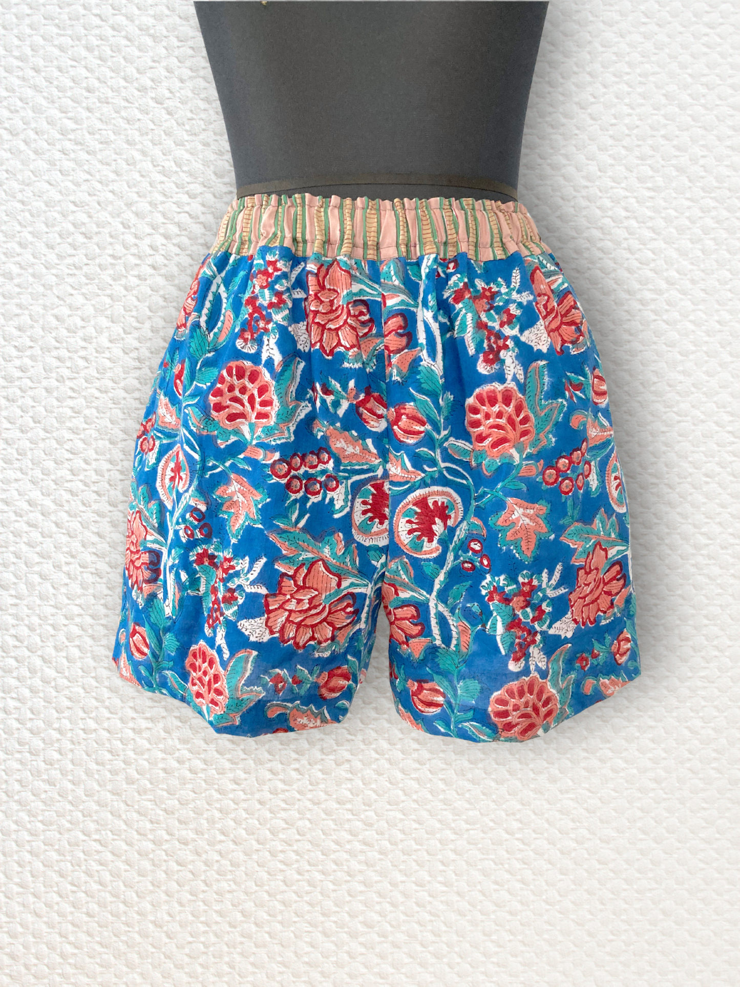 【custom order】ハンドブロックプリントリラックスコットンショートパンツ #Zoe