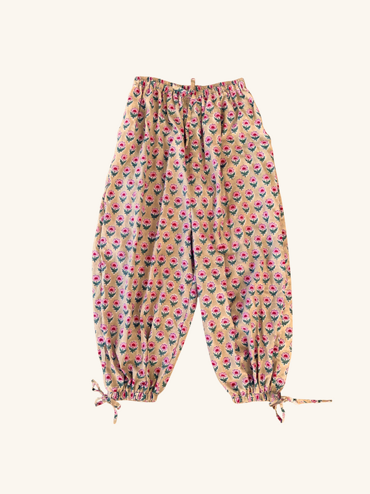 【custom order】Hand Block Print Fabric Cotton Breezy Gathered Pants