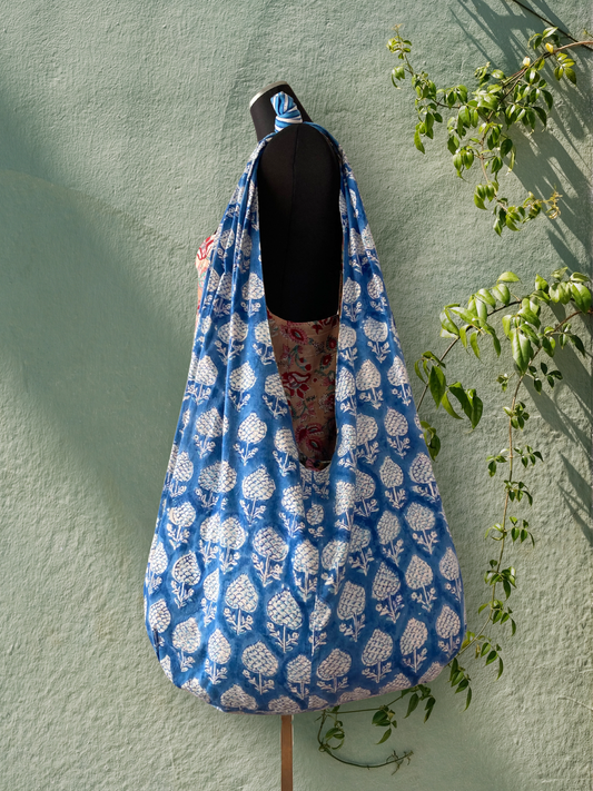【custom order】Hand Block Print Boho Beach Bag