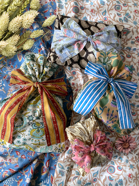 【 custom order 】Block Print Fabric Gift Wrapping Sets