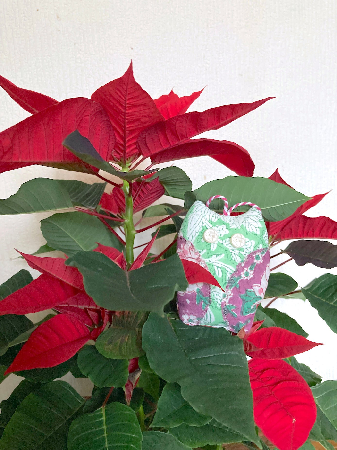 Hand Block Printed Fabric Handmade Christmas Ornaments Set