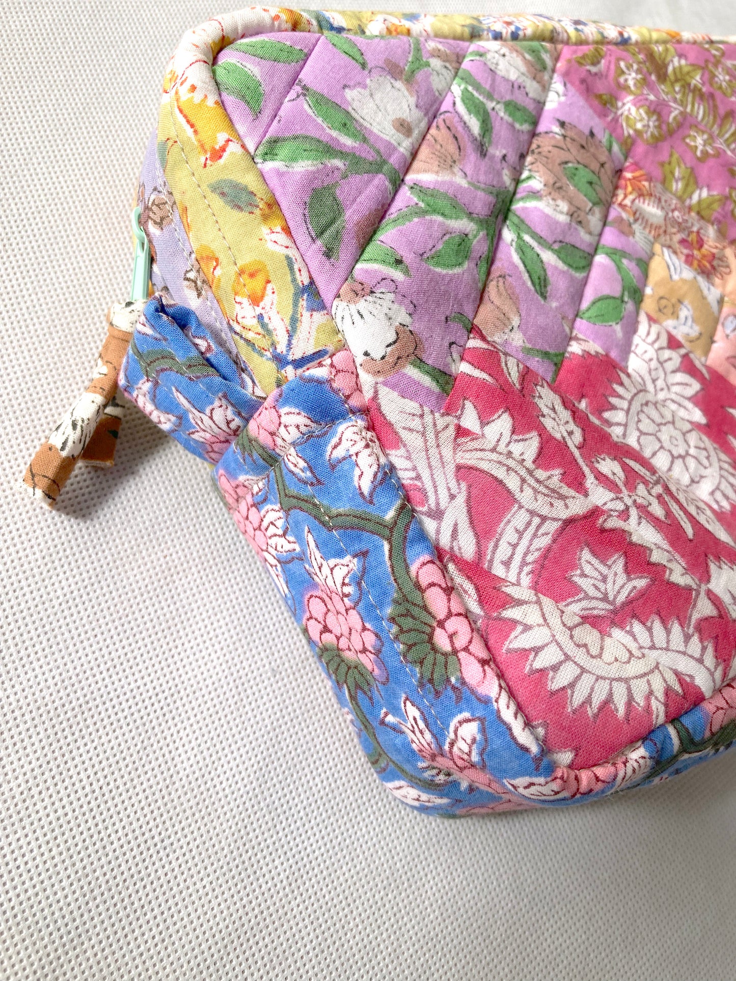 Hand Block Printed Fabric Patchwork 3size Pouch