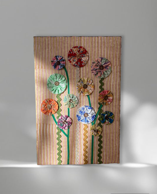 ブロックプリント生地 ハンドメイド アート ウォールハング #wall-deco