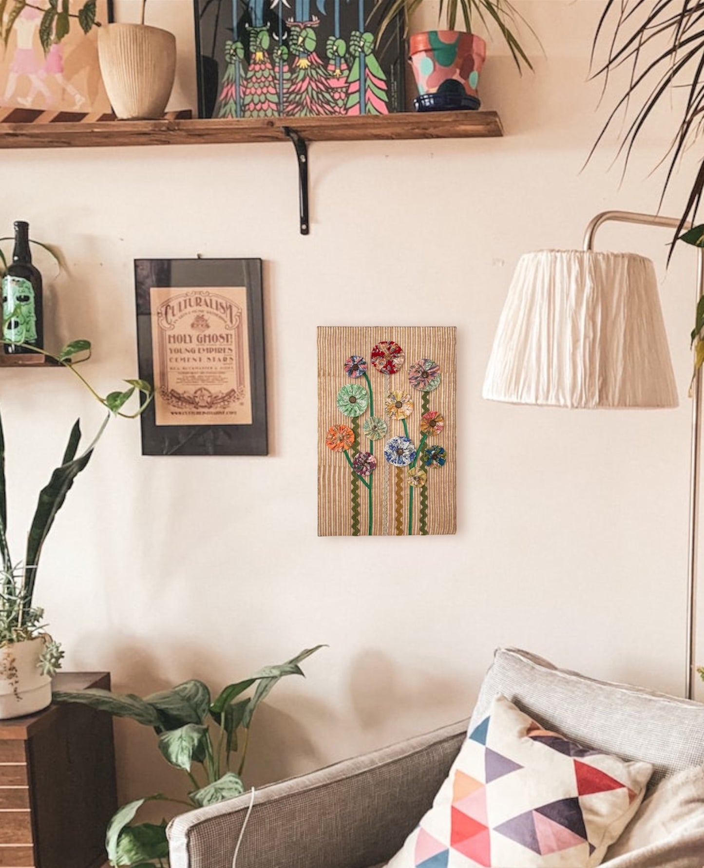 ブロックプリント生地 ハンドメイド アート ウォールハング #wall-deco