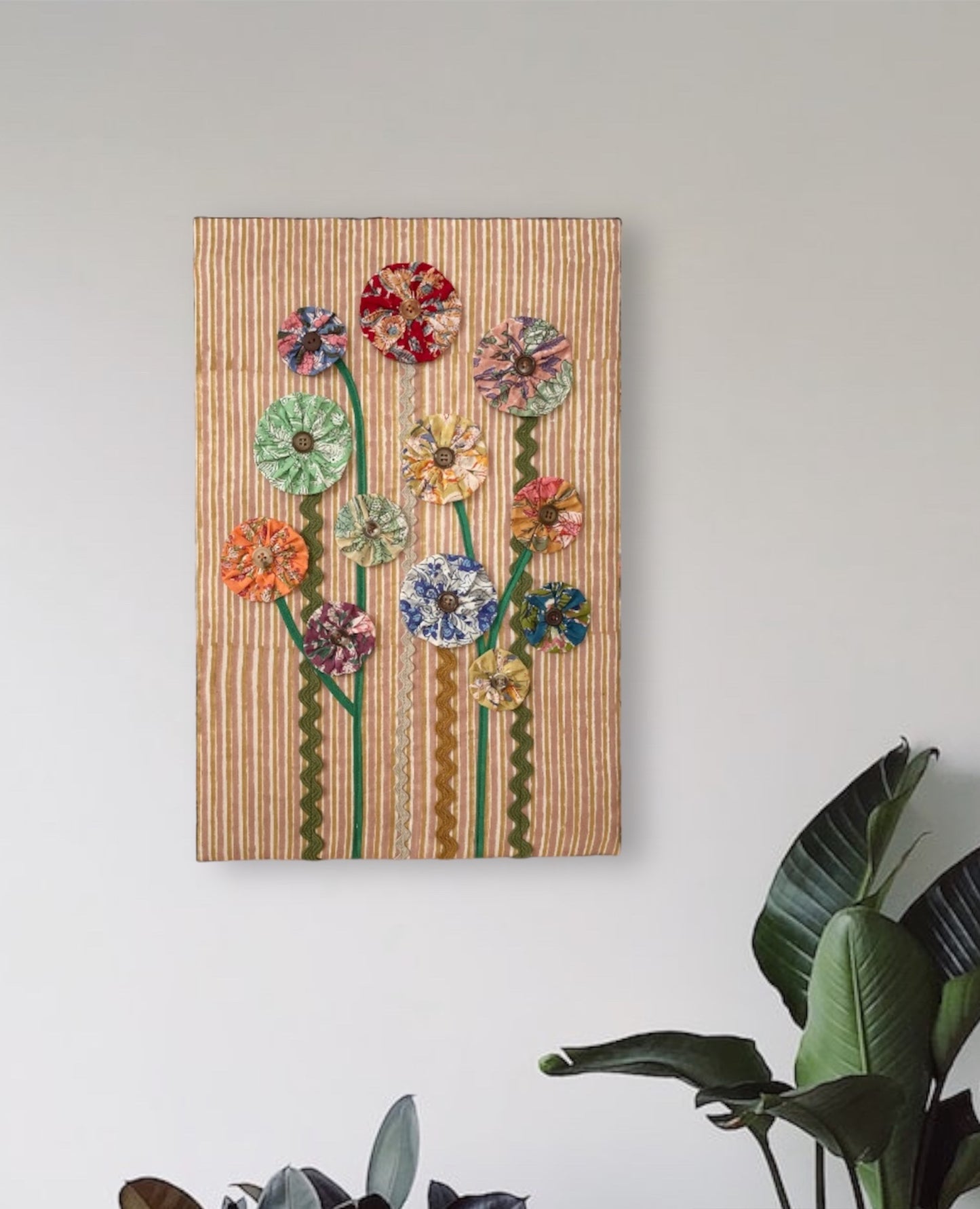 ブロックプリント生地 ハンドメイド アート ウォールハング #wall-deco