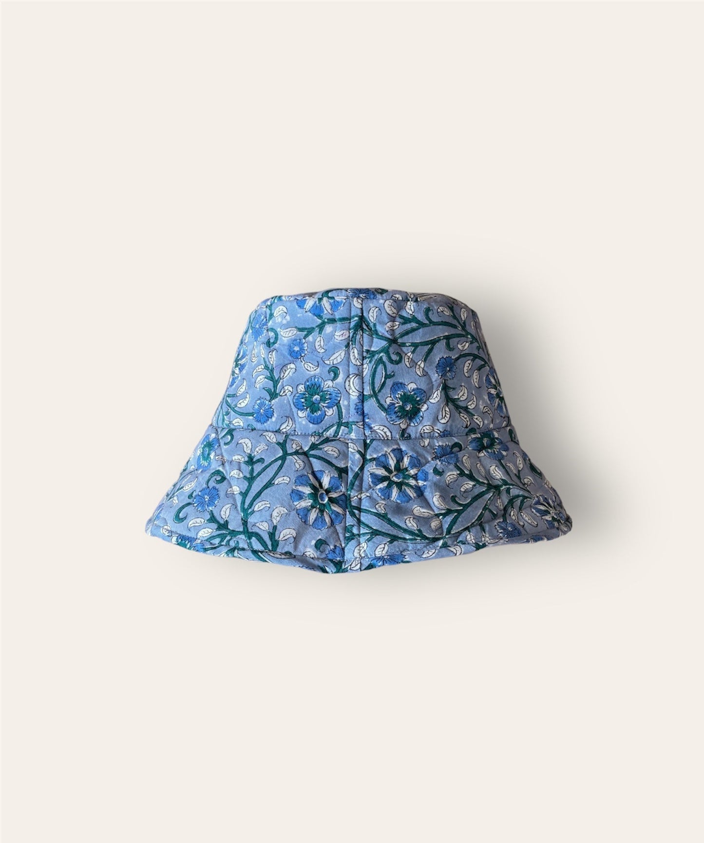 Hand Block Print Quilted Bucket Hat 【custom order】#Sabrina