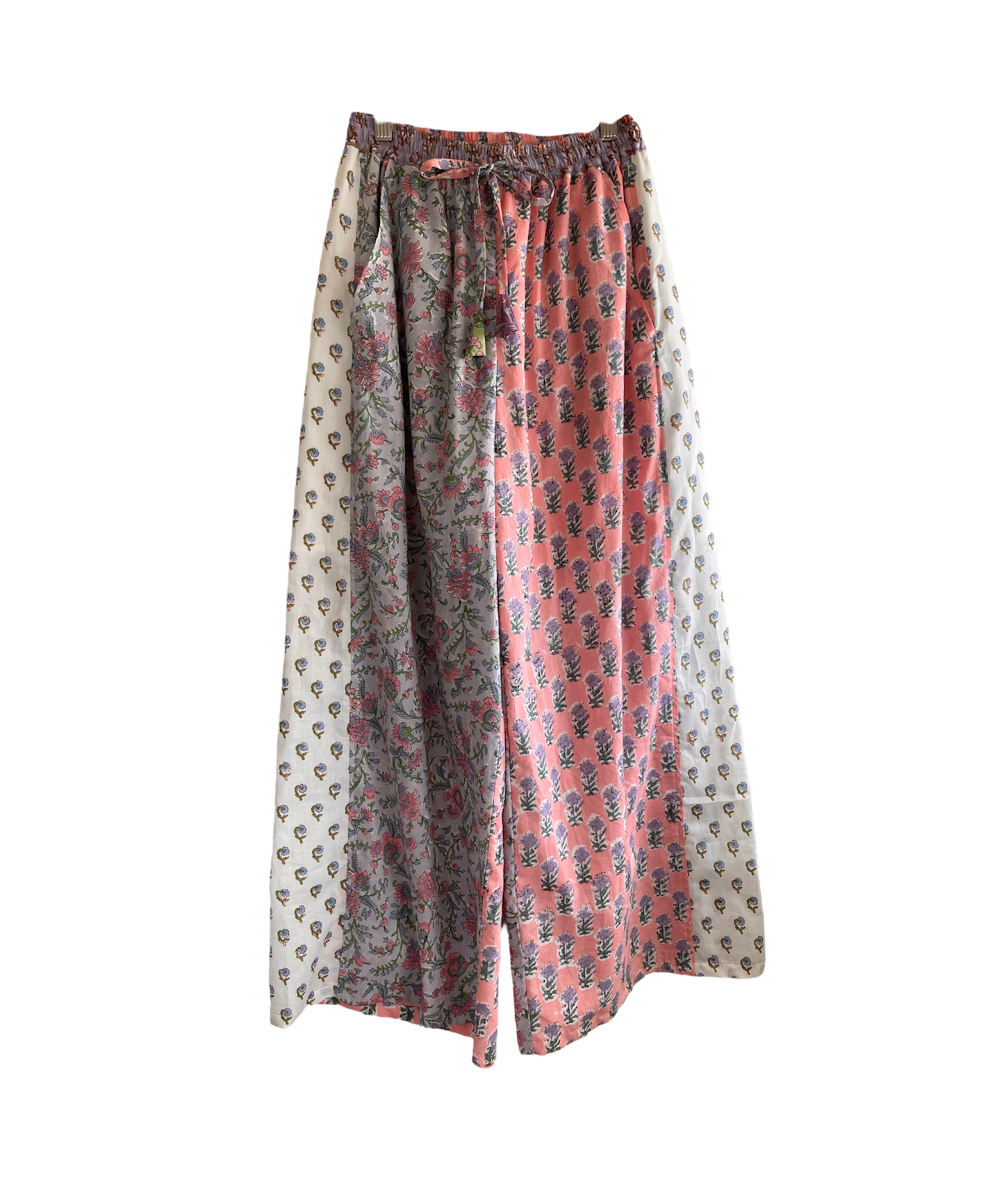 Hand Block Print Fabric Cotton Easy Pants 【custom order】 MARY
