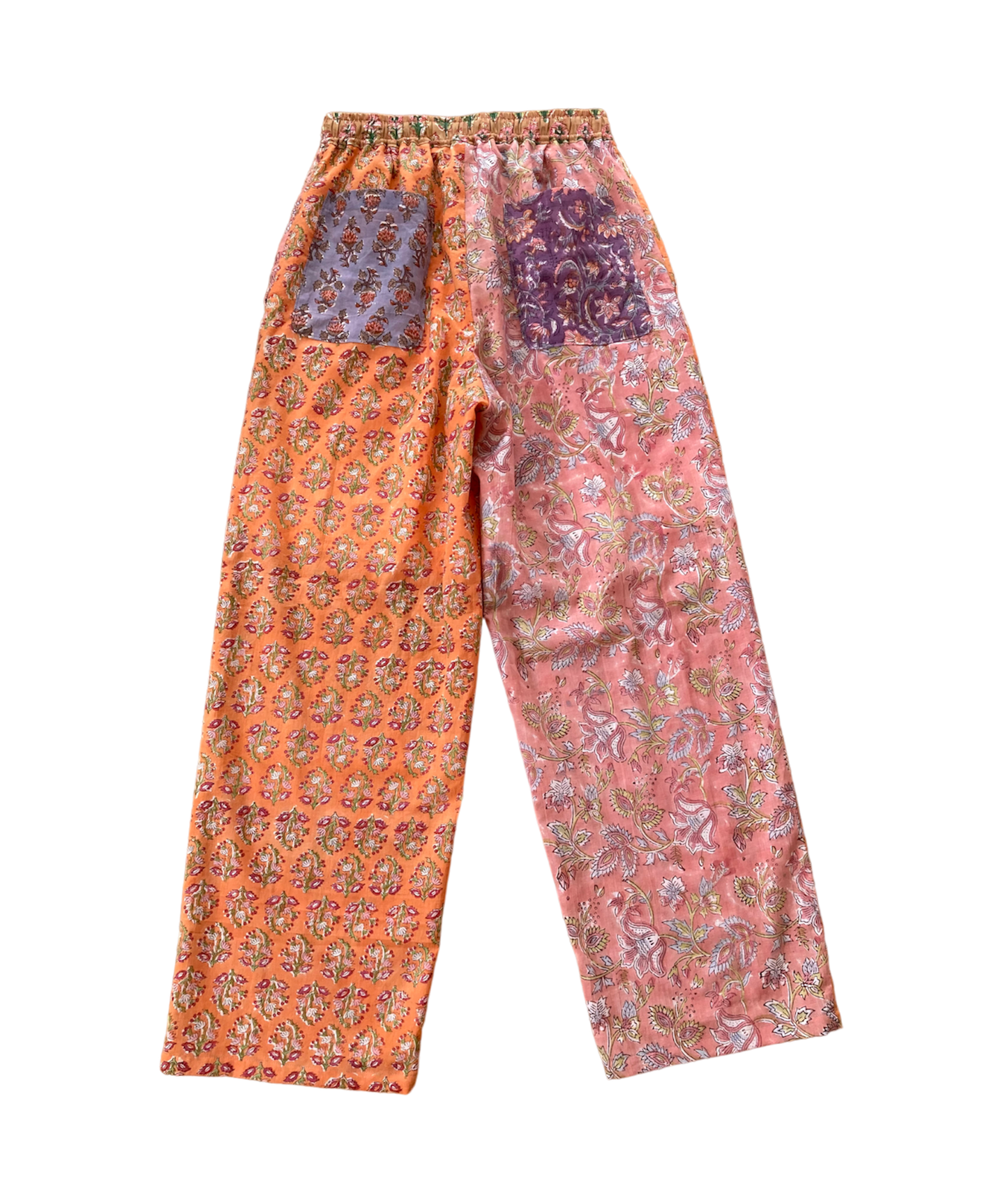 Hand Block Print Fabric Cotton Easy Pants 【custom order】 MARY