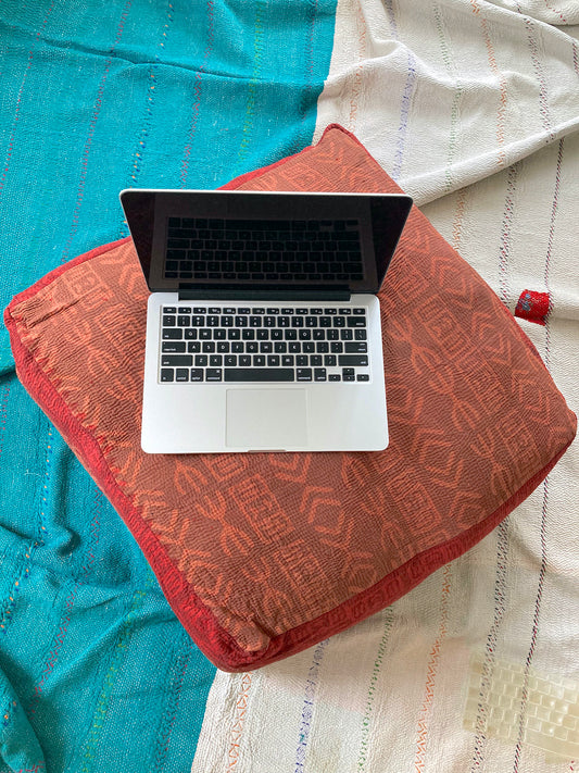 【50%off】ヴィンテージ 天然染 ラリーキルト フロアクッション プフ #118