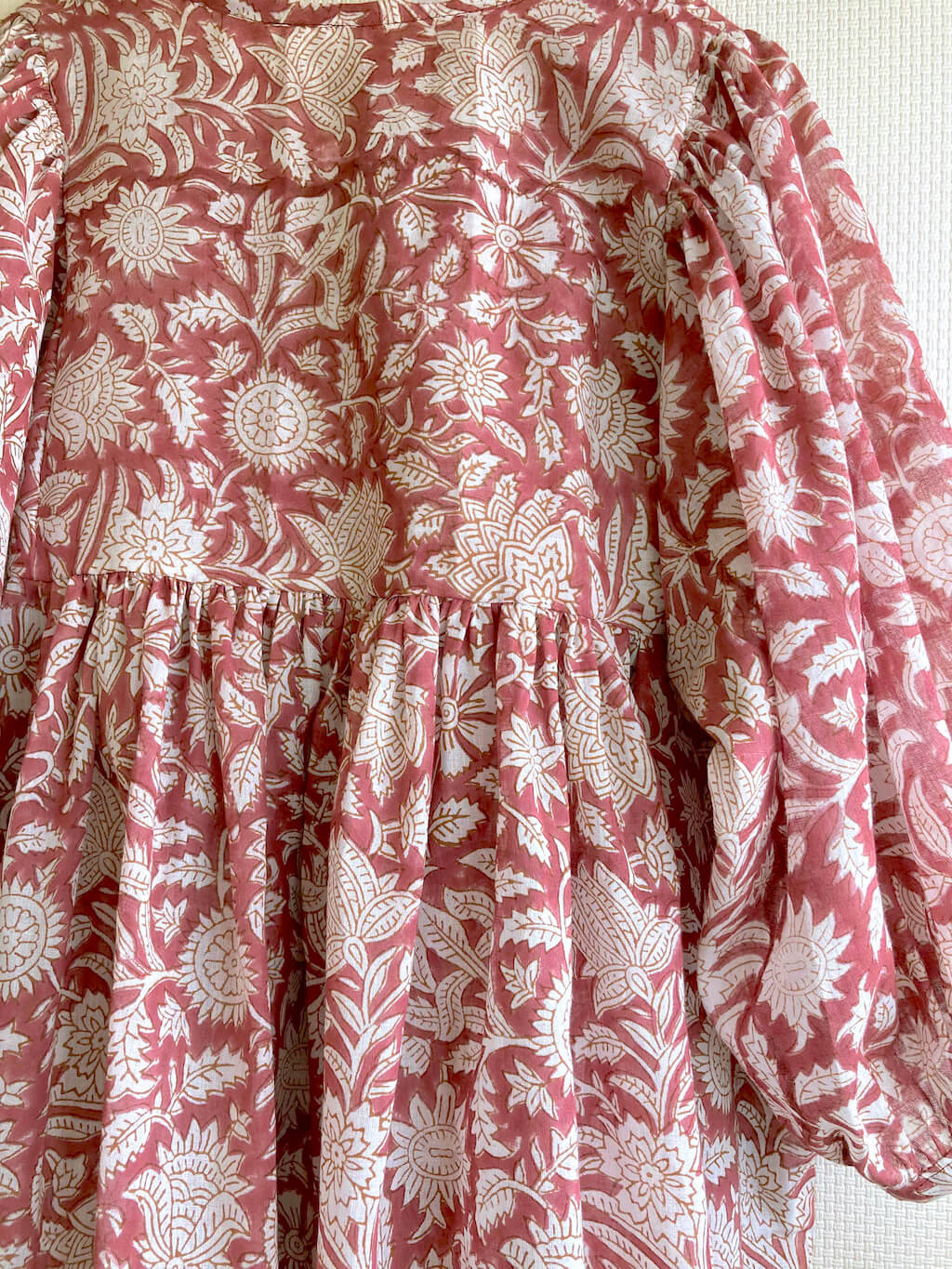 【custom order】Hand Block Print Boho Blouse JESS