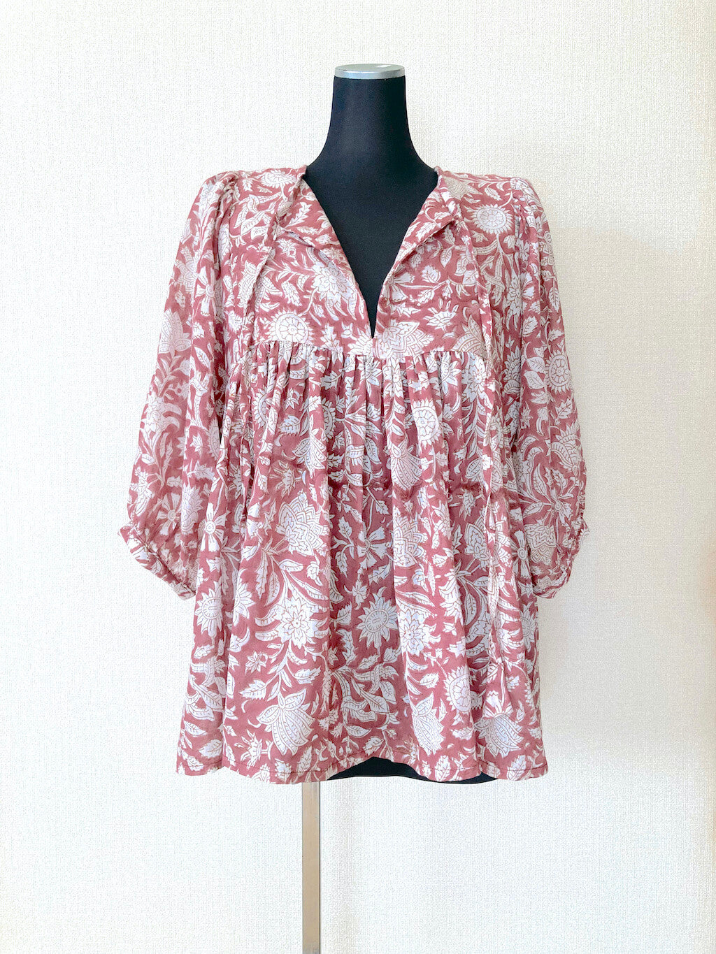 【custom order】Hand Block Print Boho Blouse JESS