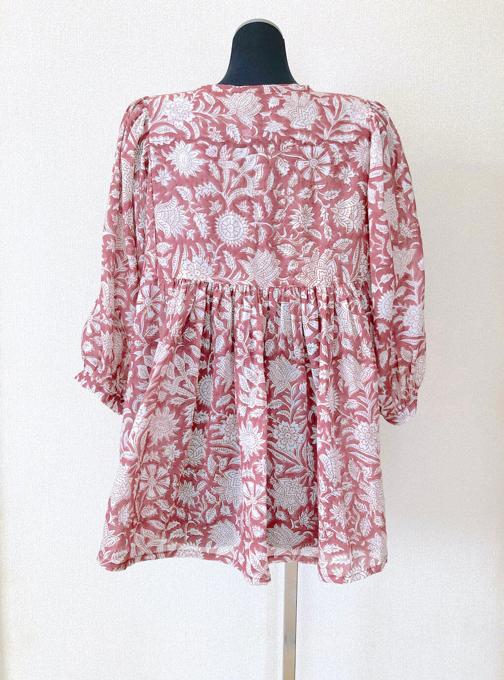 【custom order】Hand Block Print Boho Blouse JESS