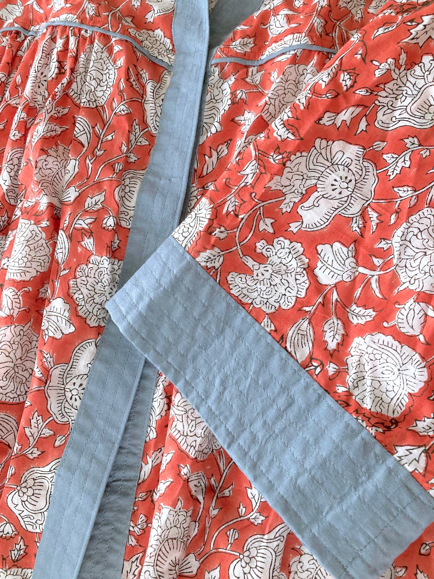 MOJORA VINTAGE orange kimono long gown LUCY