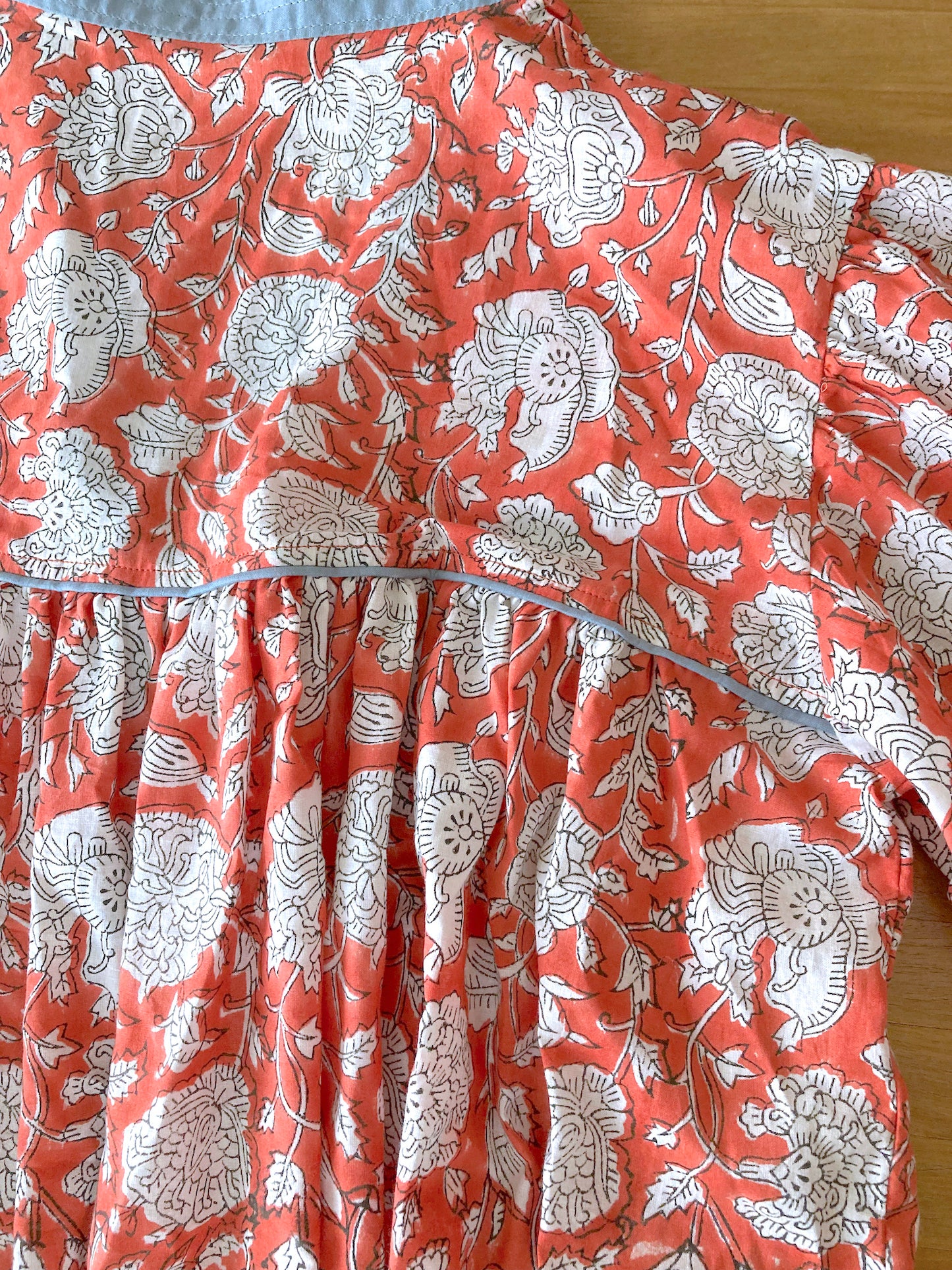 MOJORA VINTAGE orange kimono long gown LUCY