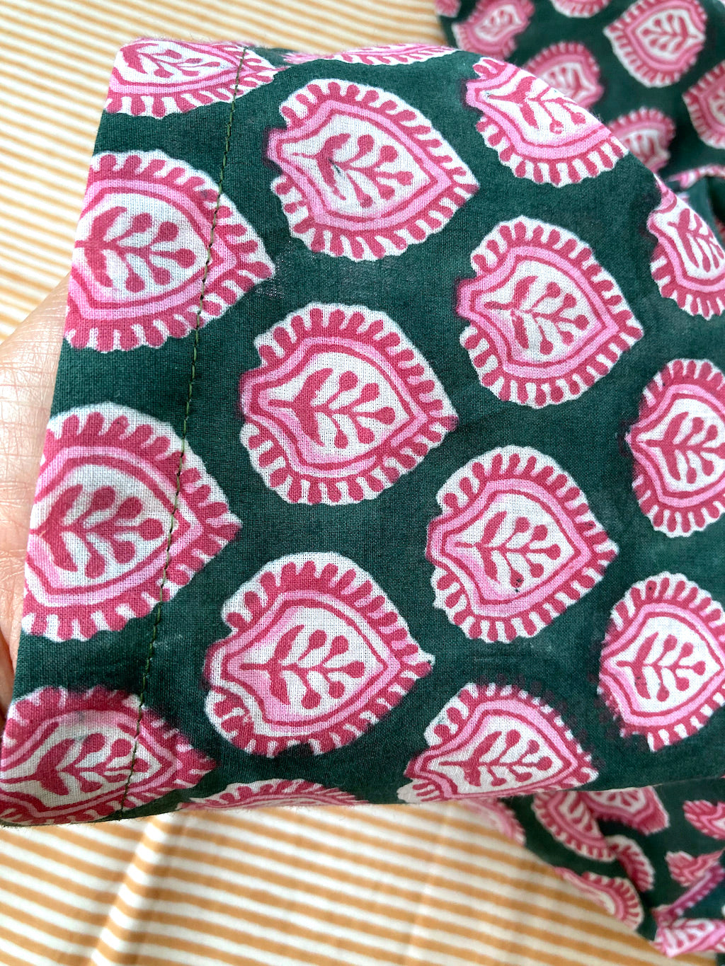 Hand Block Print Fabric Cotton Easy Pants 【custom order】 MARY