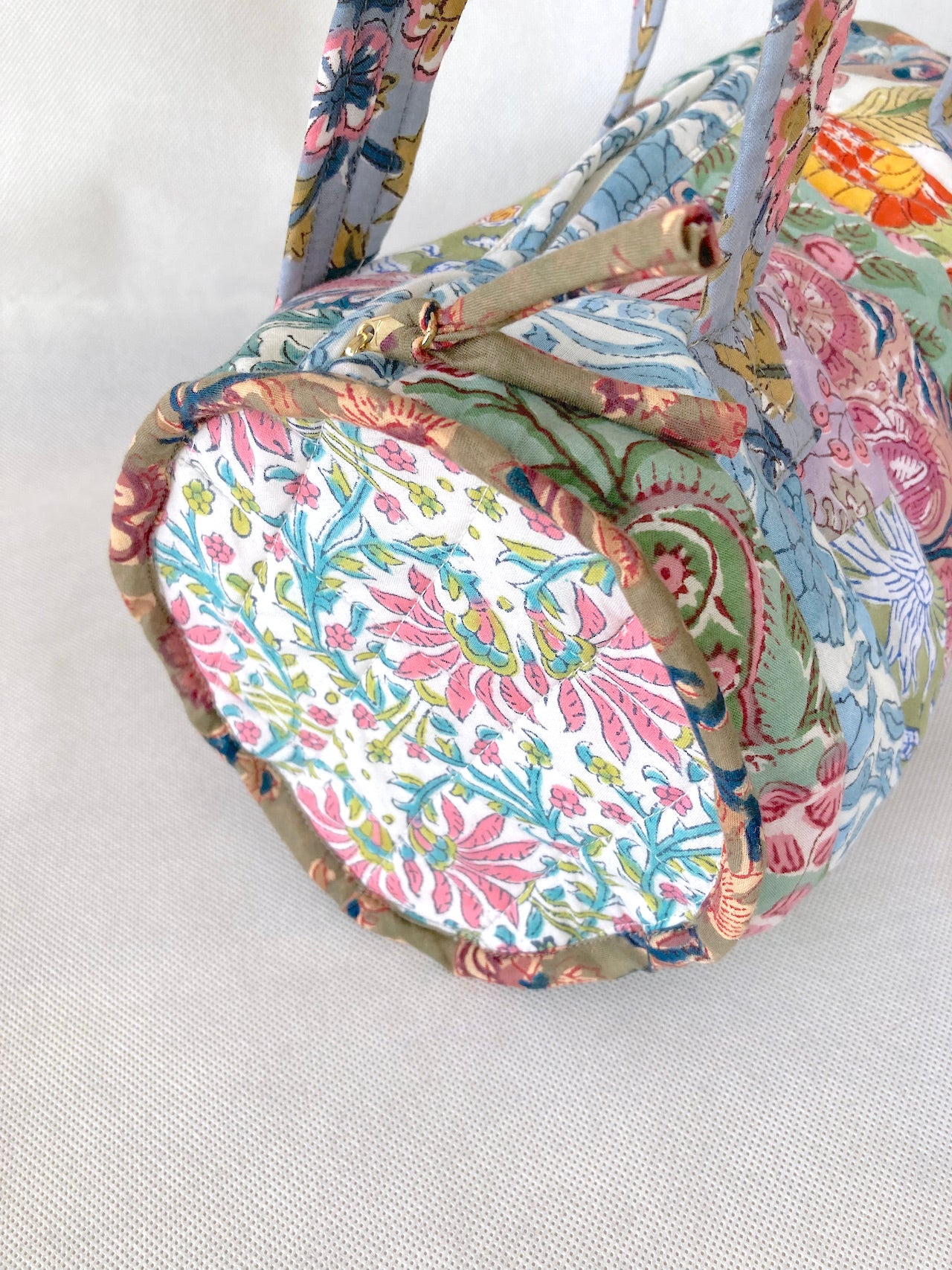 Hand Block Printed Fabric Patchwork Quilting Shoulder Bag