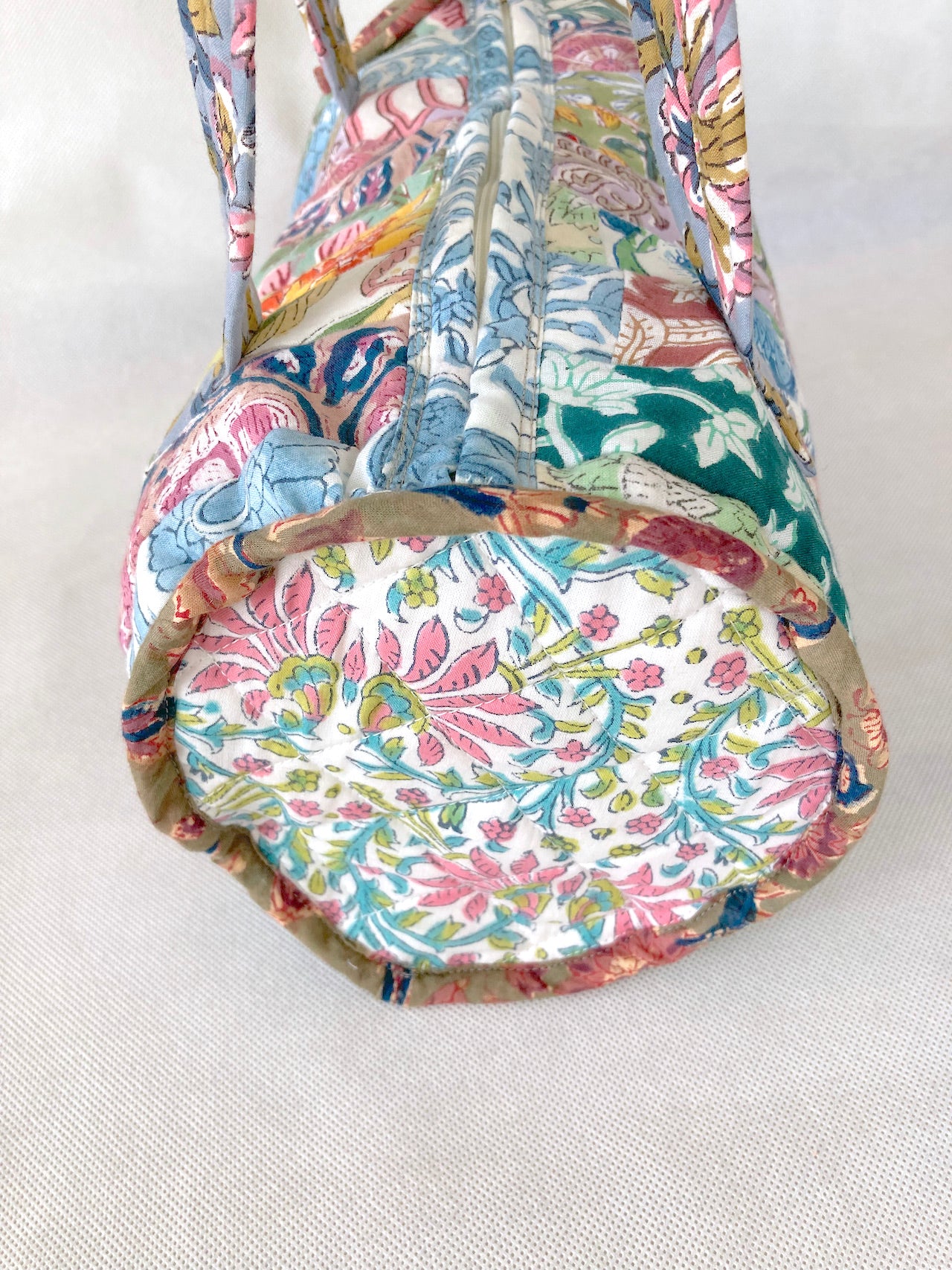 Hand Block Printed Fabric Patchwork Quilting Shoulder Bag