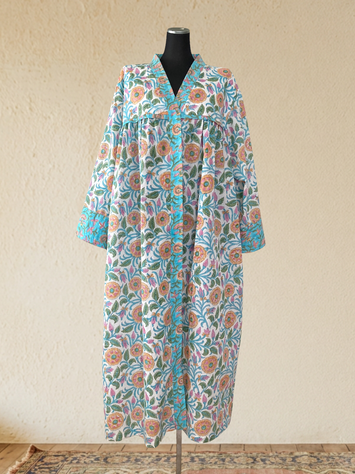 MOJORA VINTAGE kimono long gown, robe  #LUCY