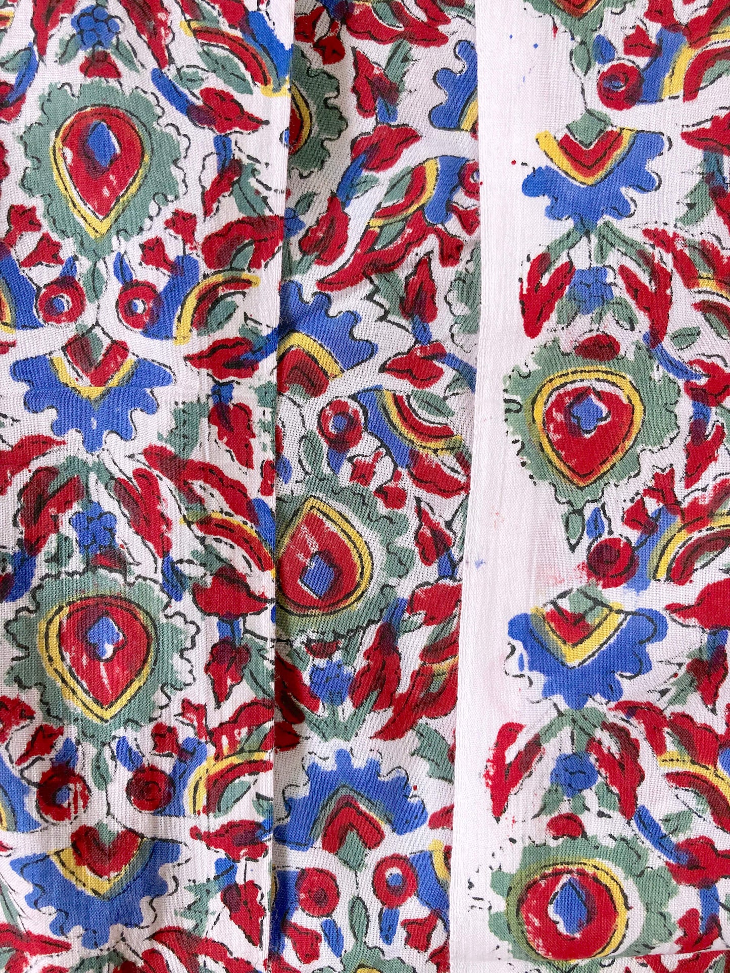 Hand Block Printed Cotton Fabric Bird #169-12