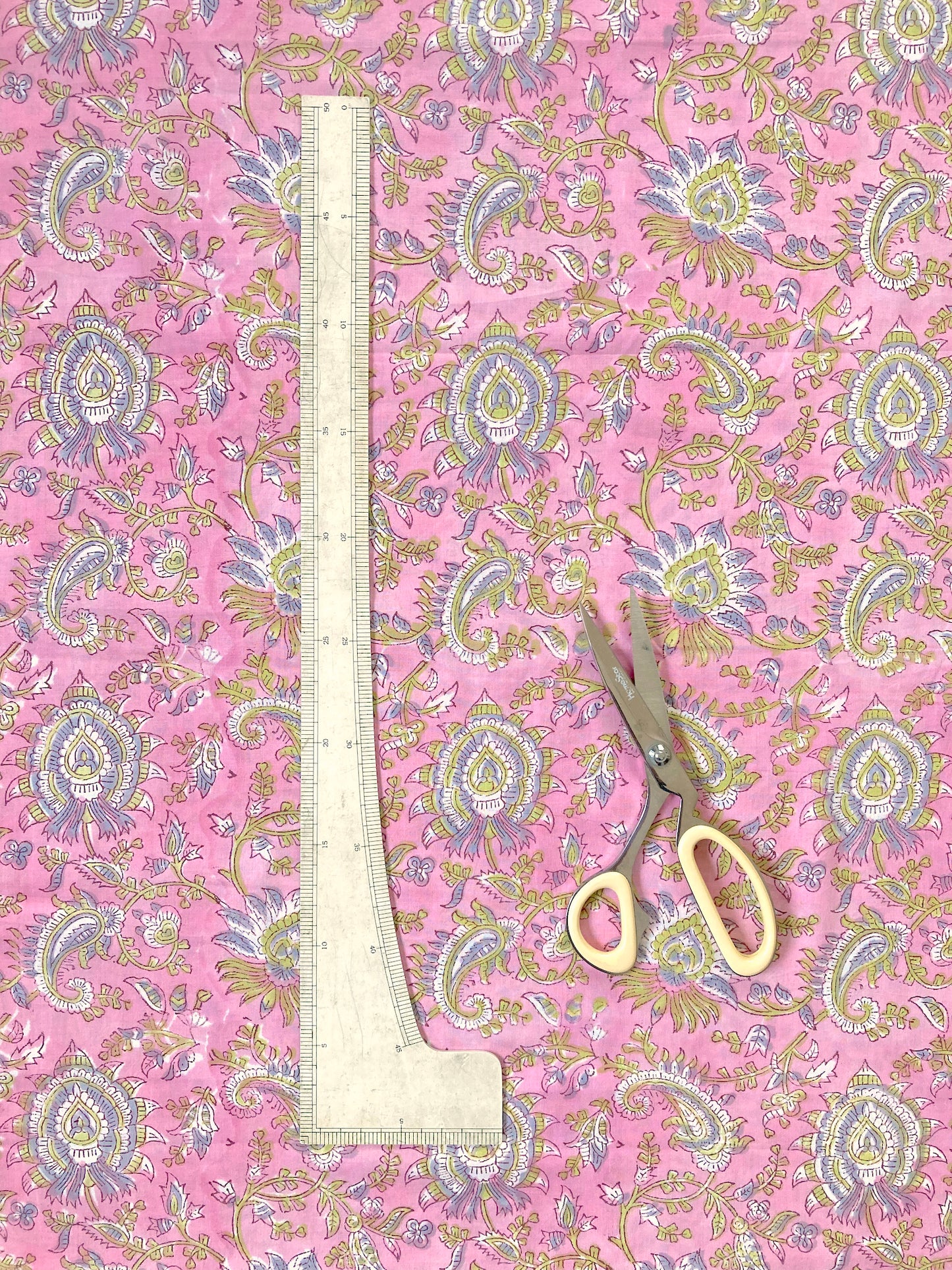 Indian Hand Block Printed Textiles Pink #211-1