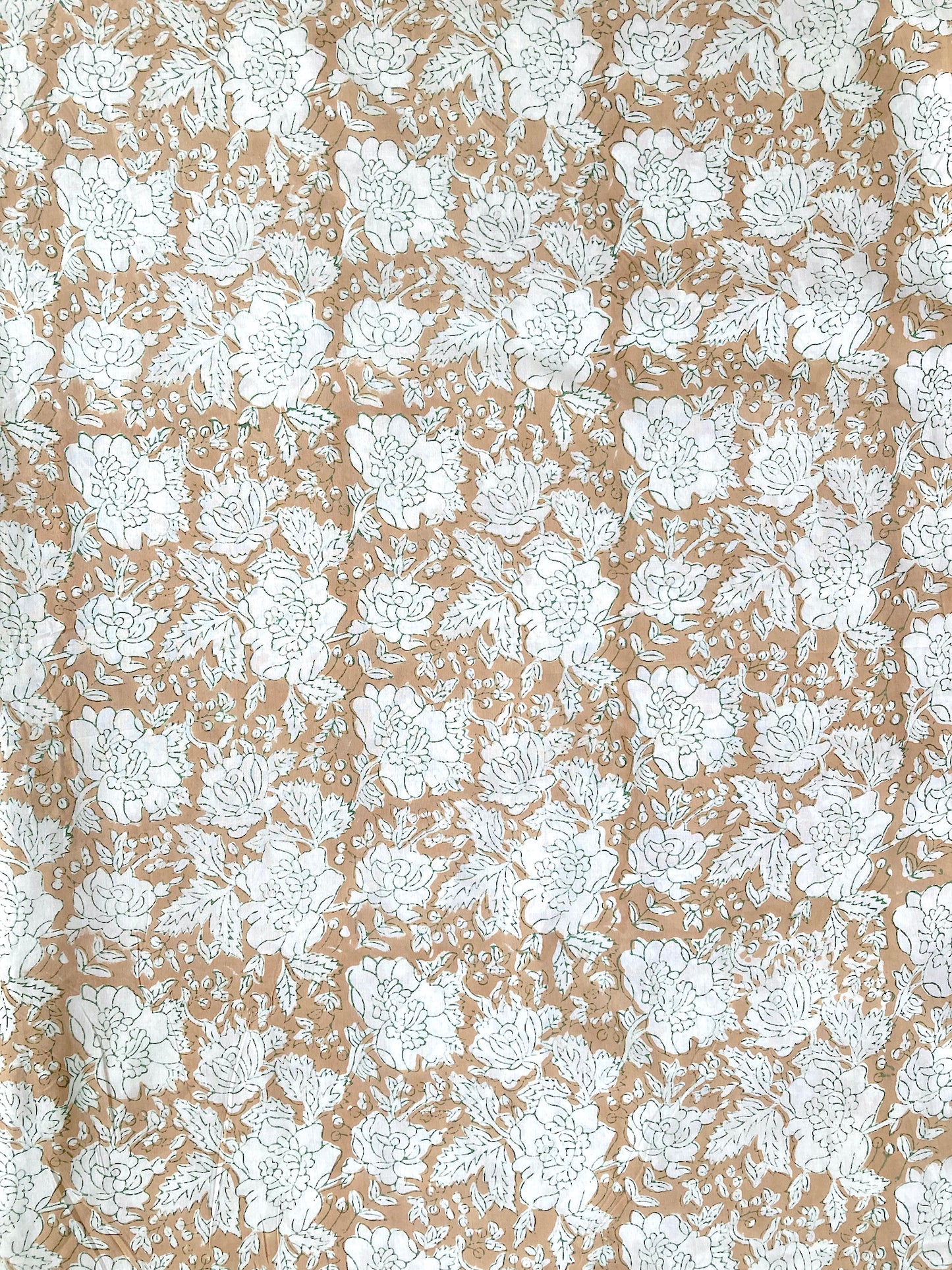 Hand Block Printed Cotton Fabric # 185-26 Mustard Yellow