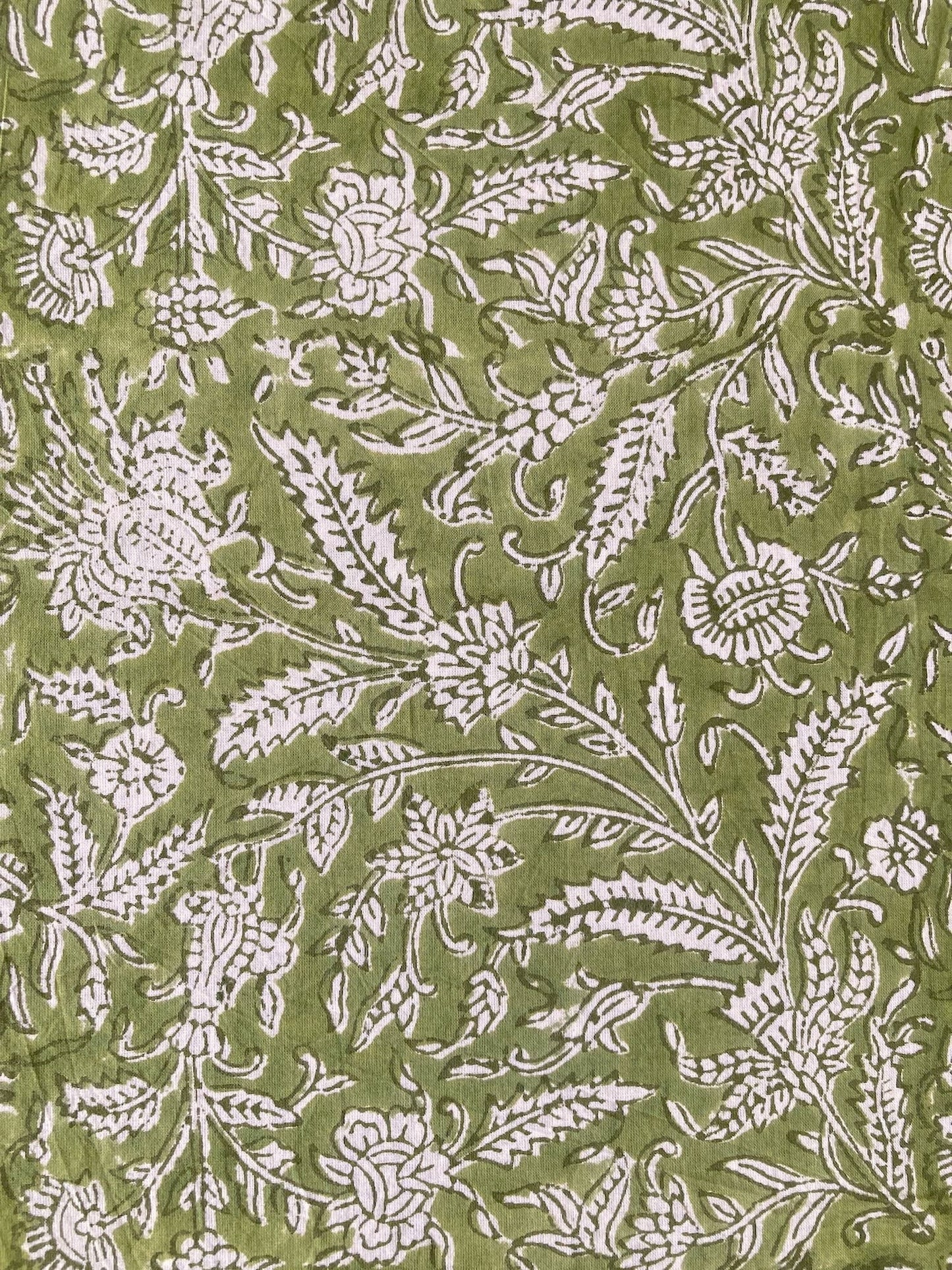 Hand Block Print Pink x Beige Stripes Cotton Fabric  #310-2