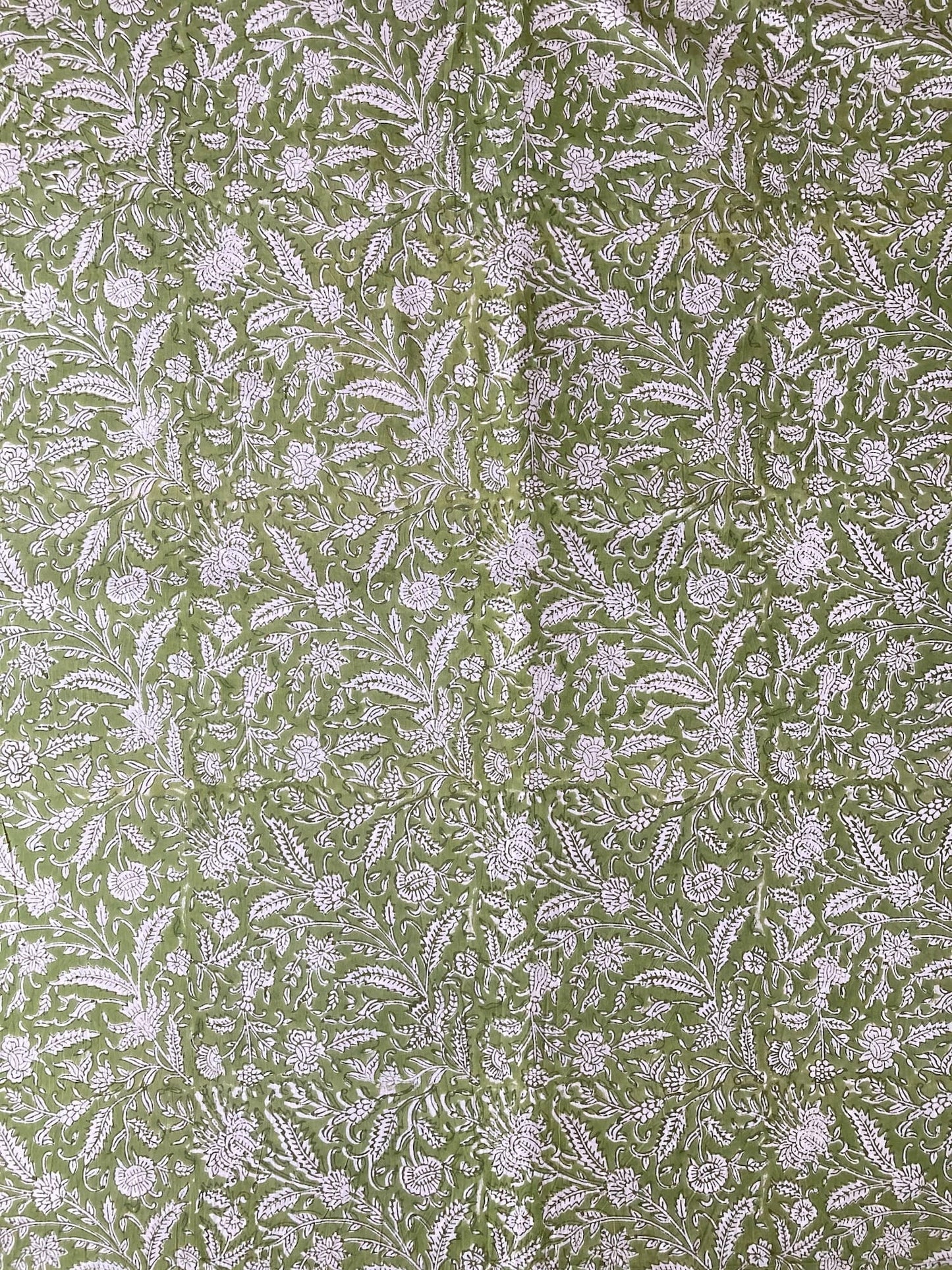 Hand Block Print Pink x Beige Stripes Cotton Fabric  #310-2