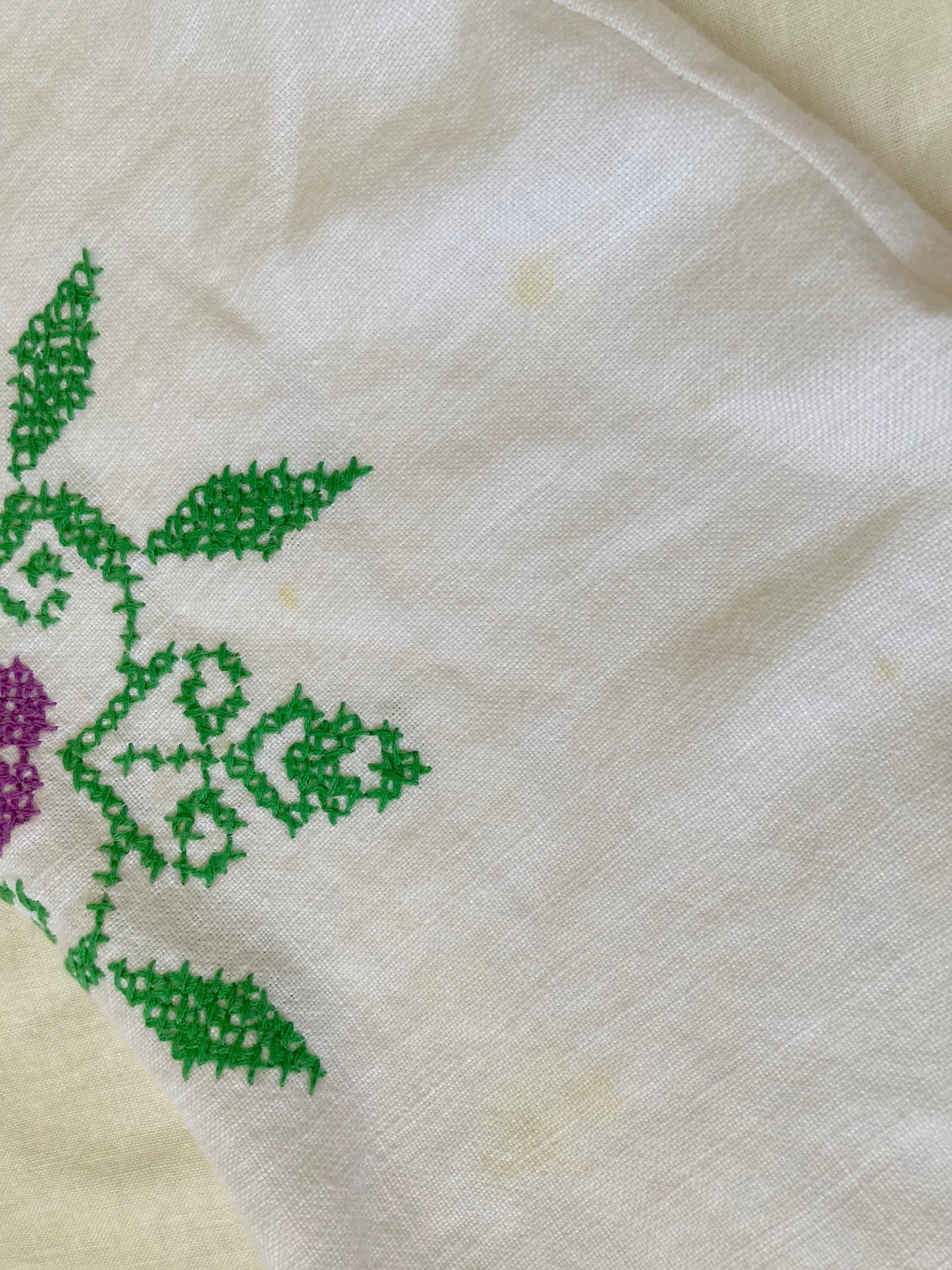 ヴィンテージ リネン 刺繍 カフタンシャツ　