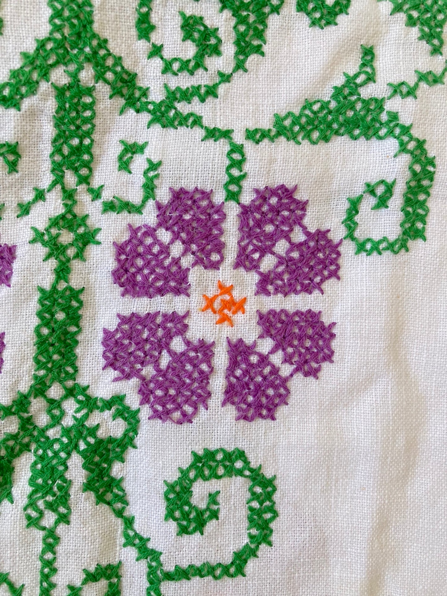 ヴィンテージ リネン 刺繍 カフタンシャツ　