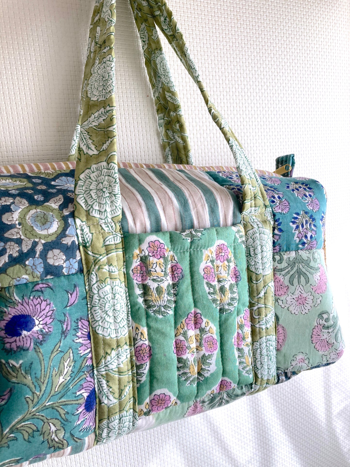 Block Print Patchwork Quilted Hand Bag #195