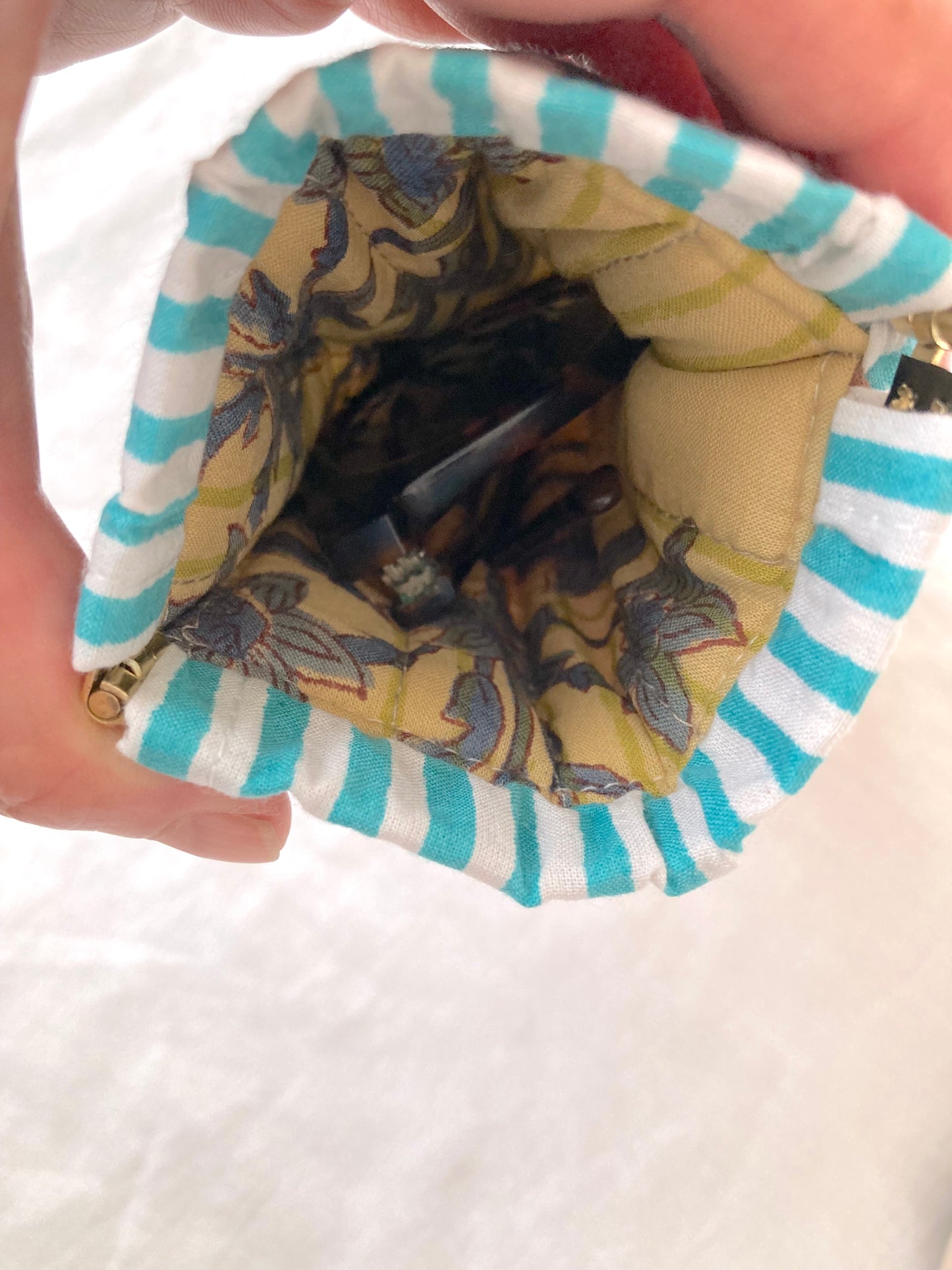 ブロックプリント生地 キルティング メガネ・サングラスケース